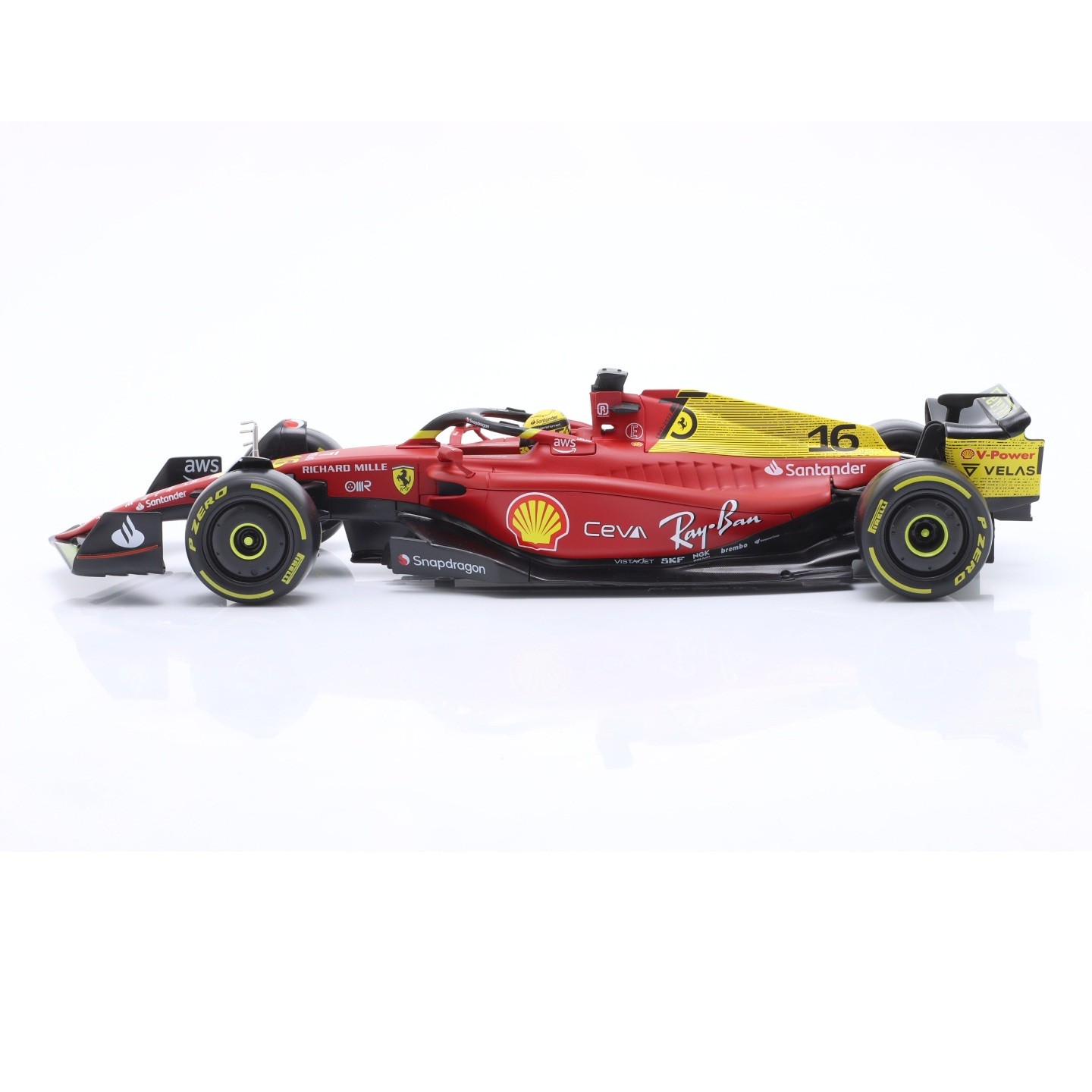 1:18 Bburago Ferrari F1 75 Charles Leclerc 2022 Monza GP Özel Tasarım 