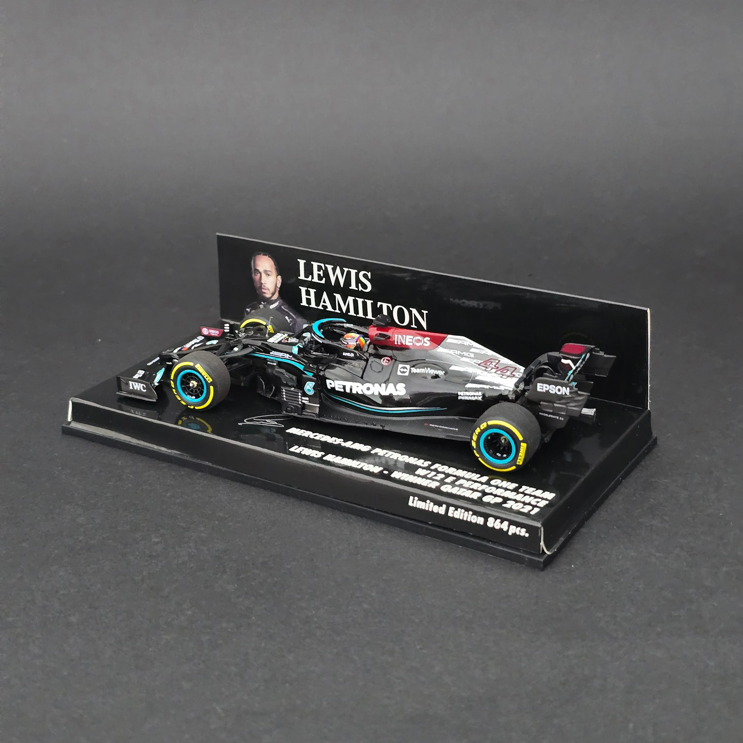 1:43 Mercedes AMG W12 Lewis Hamilton 2021 Qatar GP Kazanan 