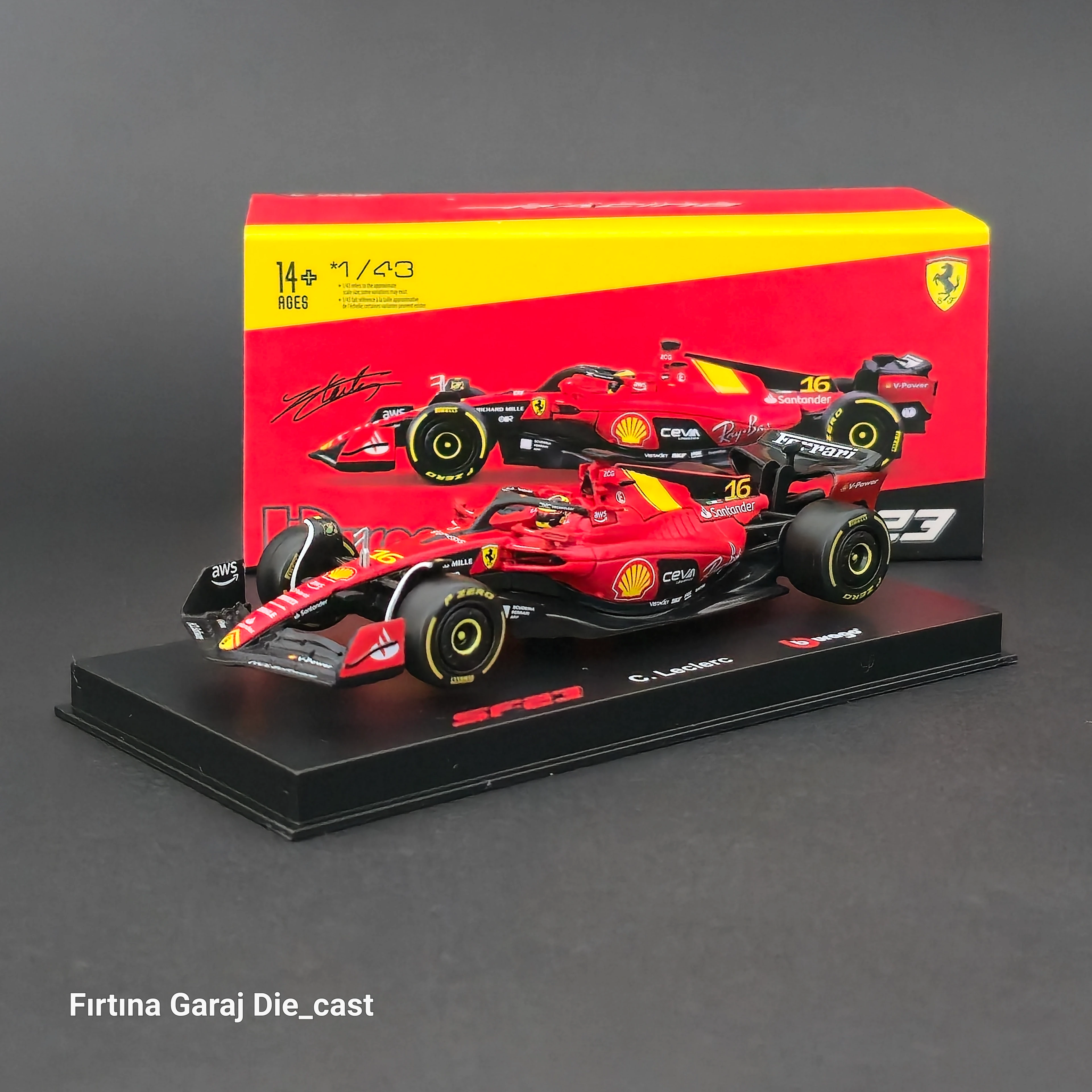 1:43 Ferrari SF23 2023 Monza GP Charles Leclerc 