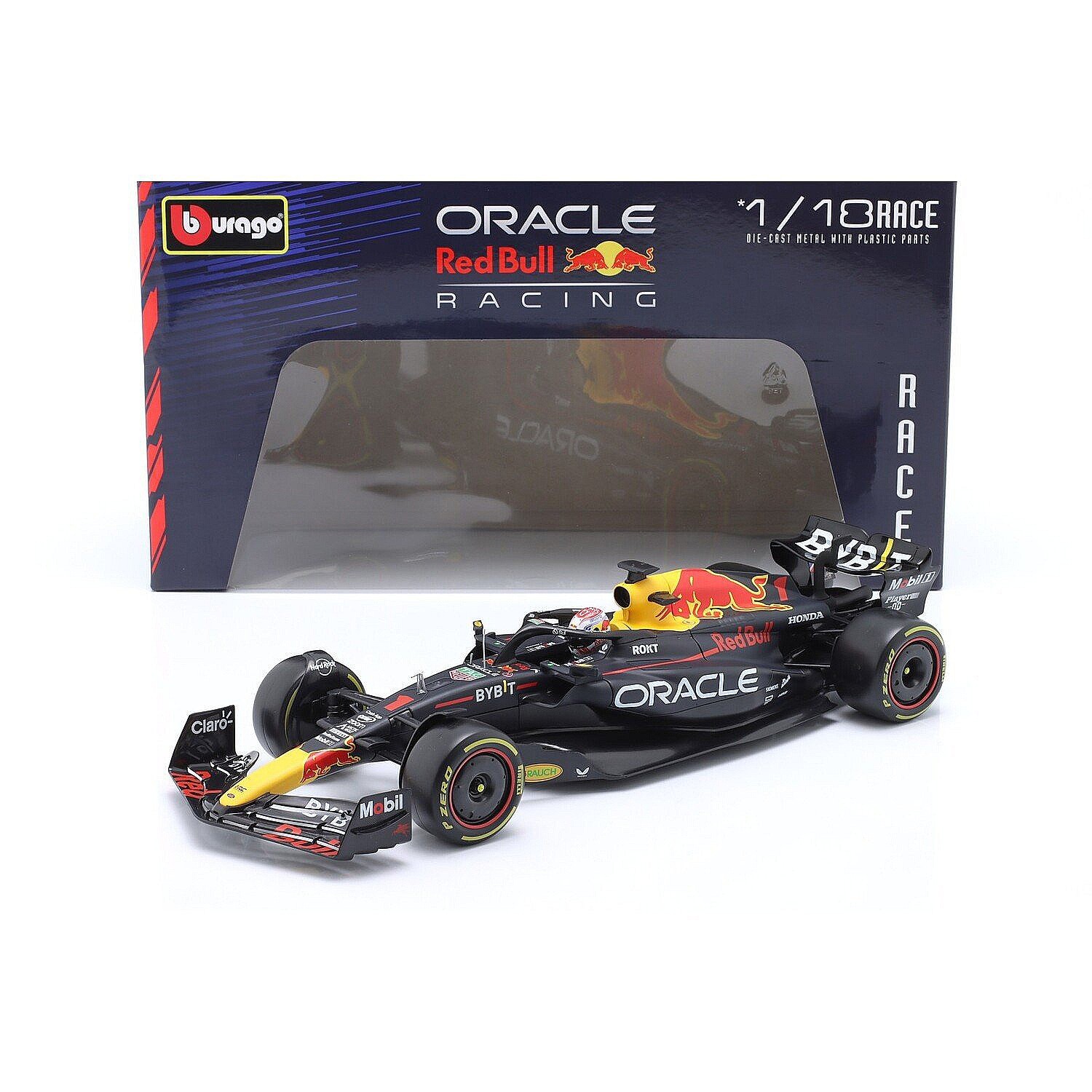 1:18 Bburago Redbull Oracle RB19 2023 Dünya Şampiyonu Max Verstappen 