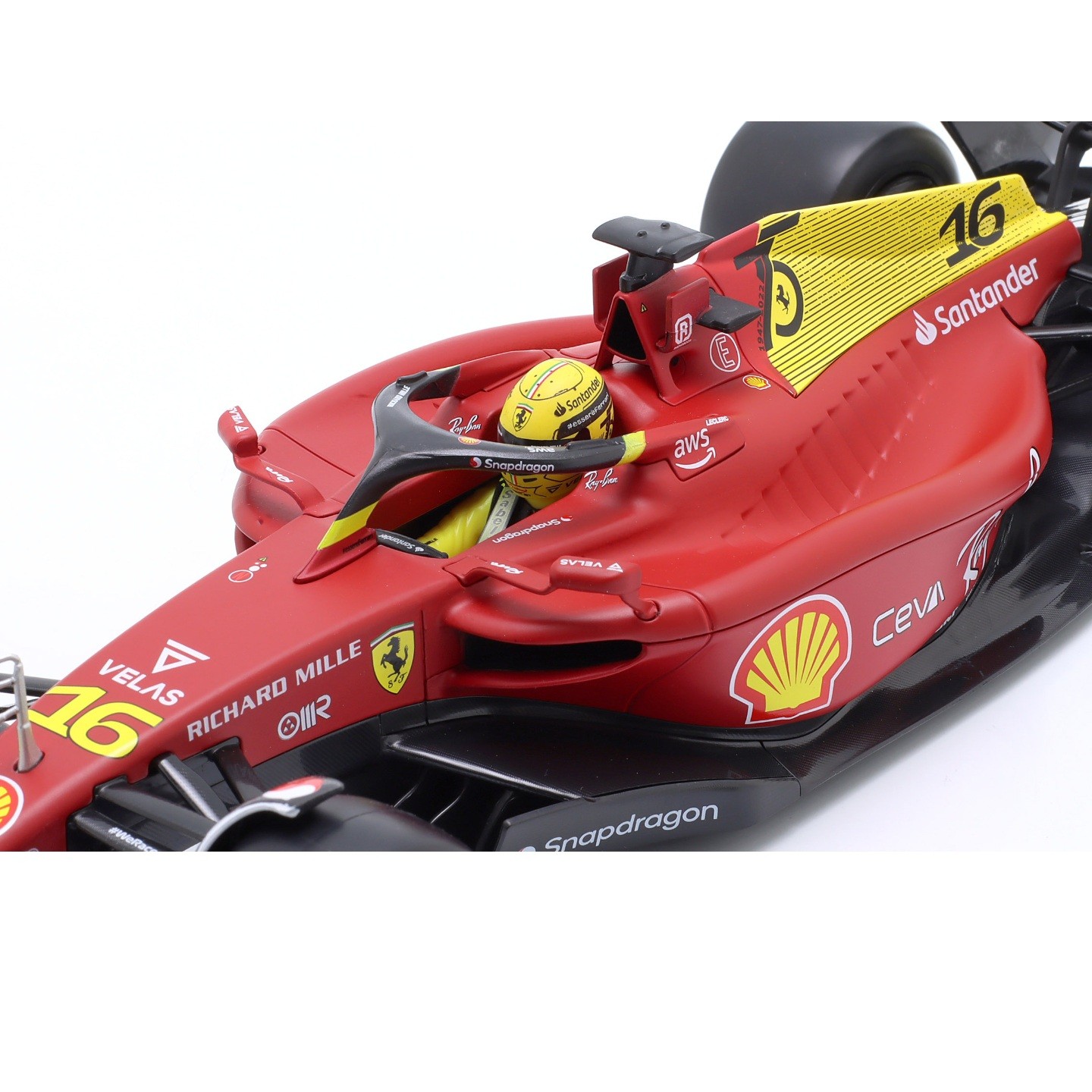 1:18 Bburago Ferrari F1 75 Charles Leclerc 2022 Monza GP Özel Tasarım 