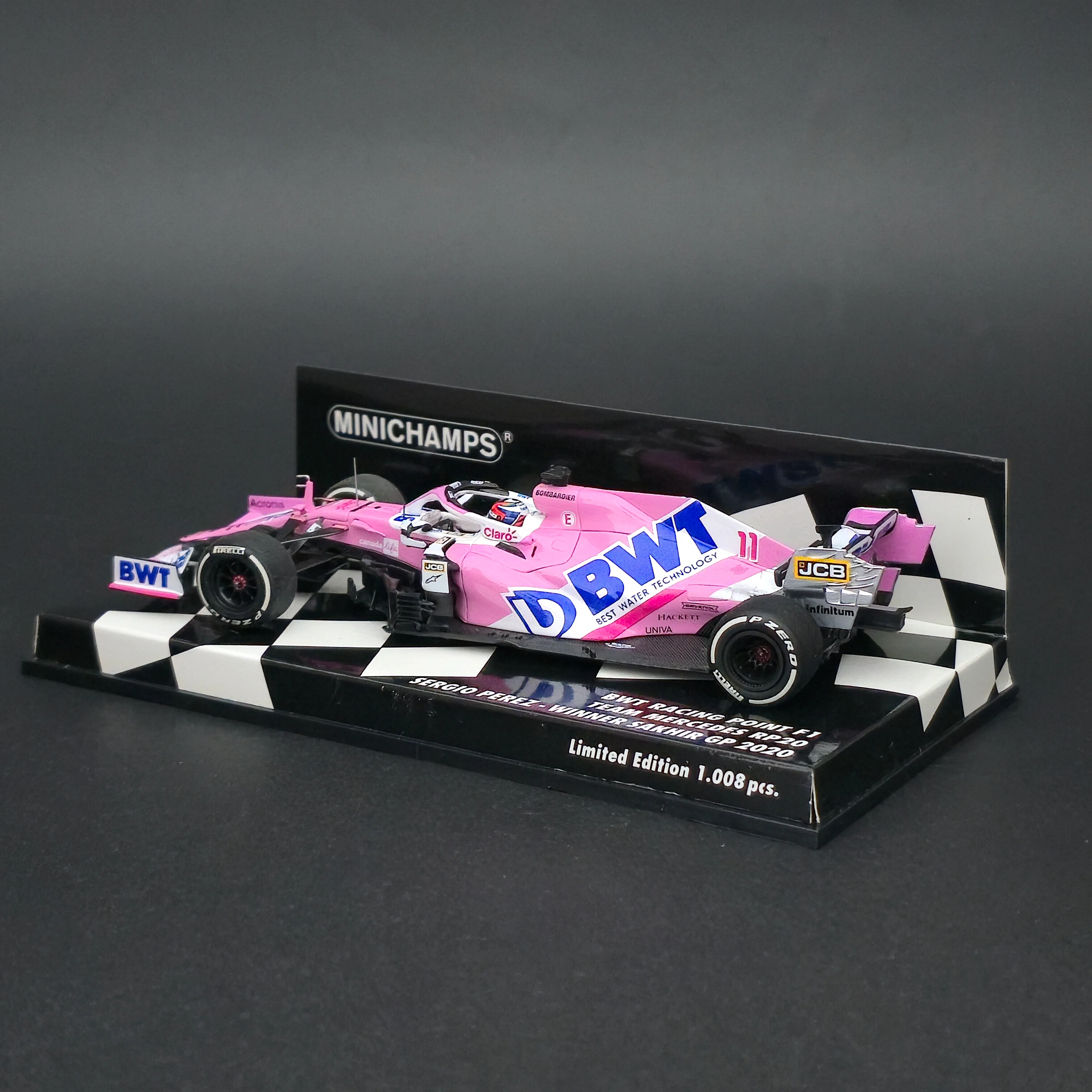 1/43 Minichamps Racing Point RP20 Sergio Perez 2020 Sakhir GP Kazanan