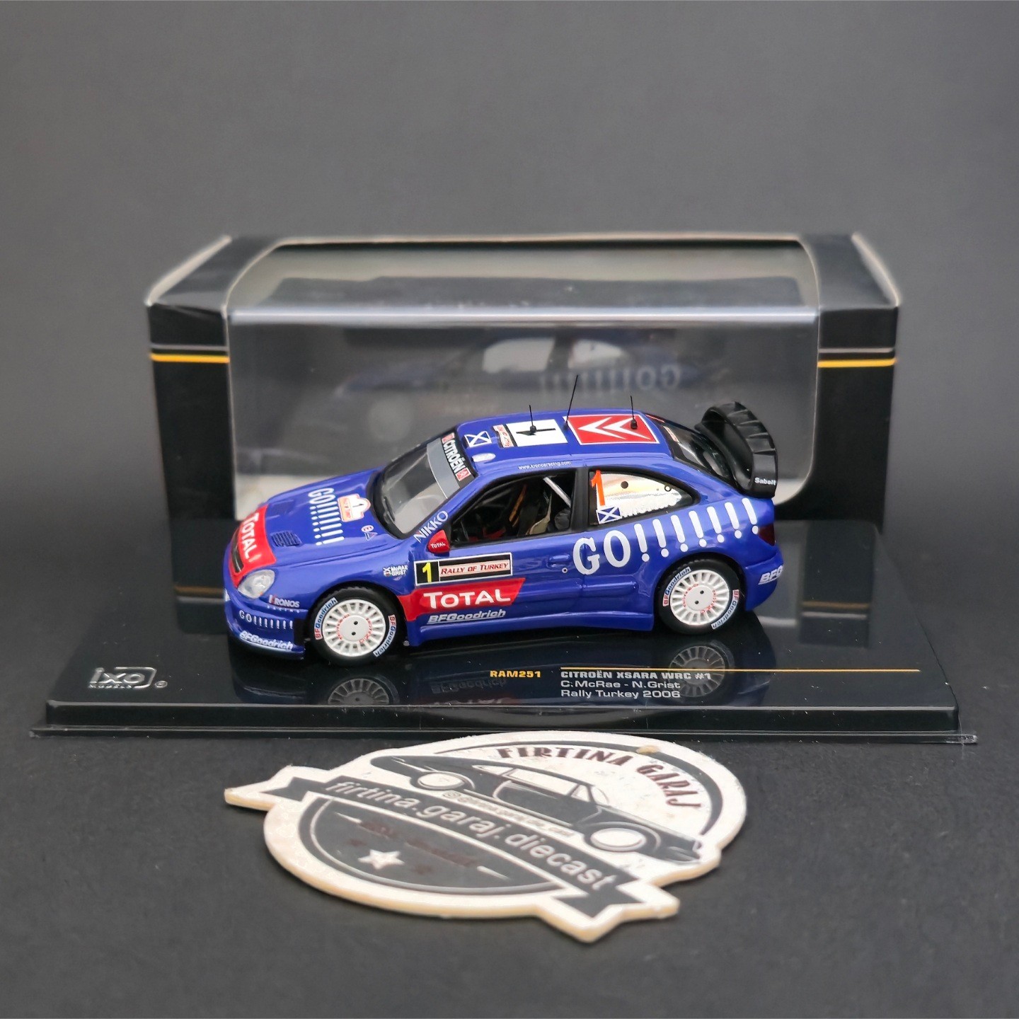 1:43 İxo Citroën Xsara WRC Colin McRae 2006 Türkiye Rallisi 