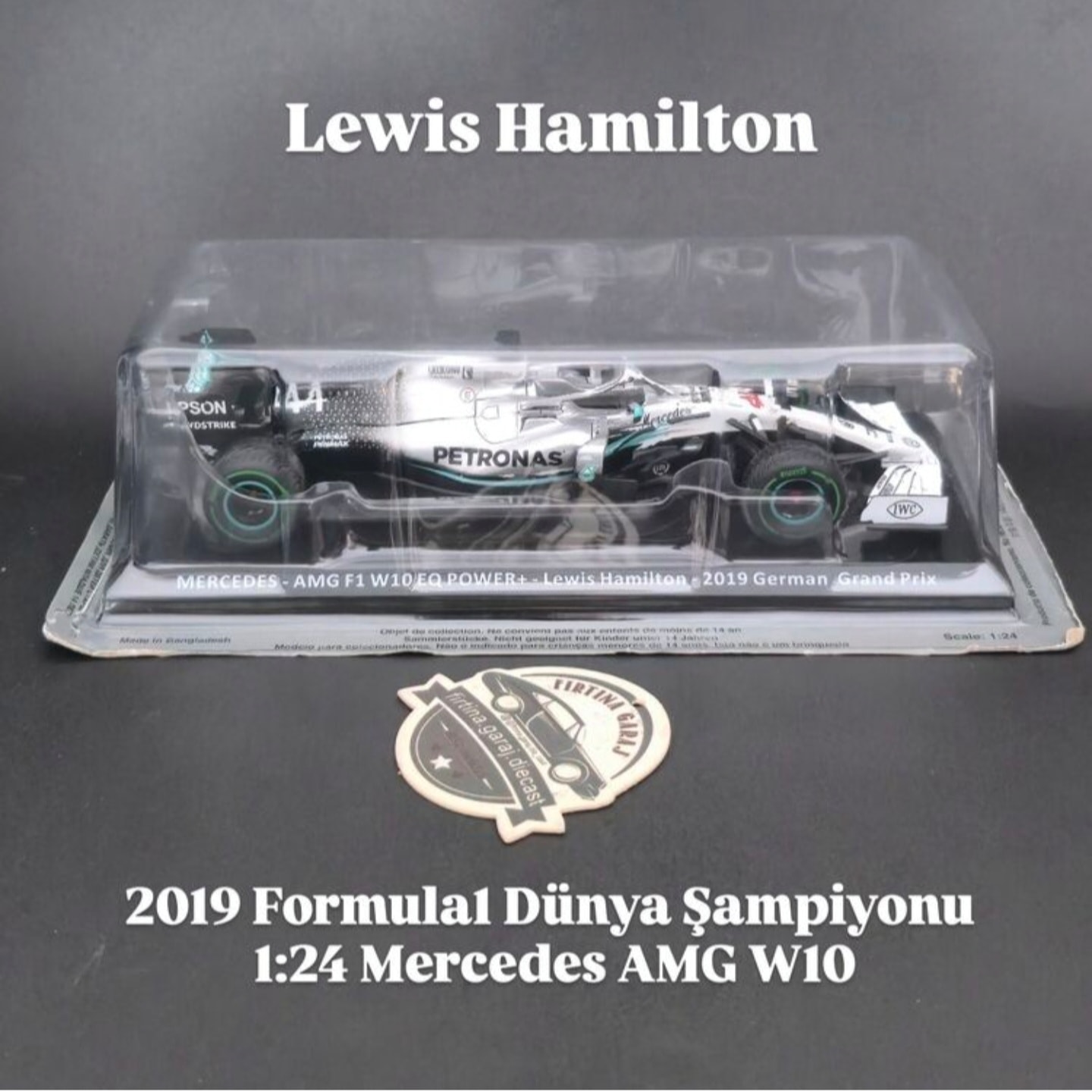 1:24 Mercedes W10 Lewis Hamilton 2019 Dünya Şampiyonu 
