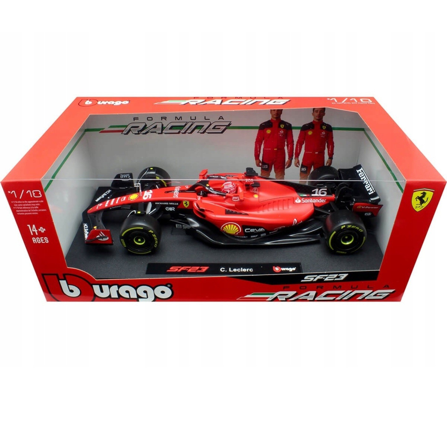 1:18 Bburago Ferrari SF23 Charles Leclerc 