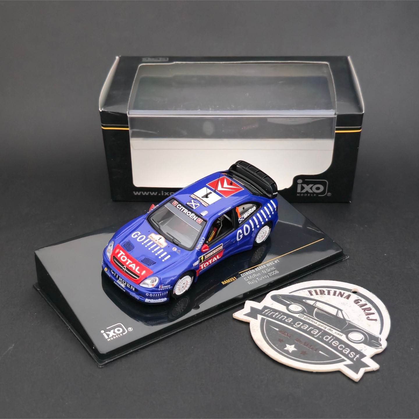 1:43 İxo Citroën Xsara WRC Colin McRae 2006 Türkiye Rallisi 