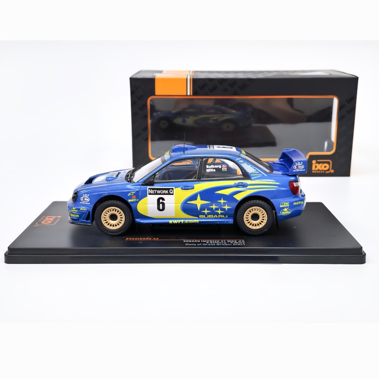 1:24 ixo Subaru İmpreza WRC R.Burns 2001 Dünya Ralli Şampiyonu 