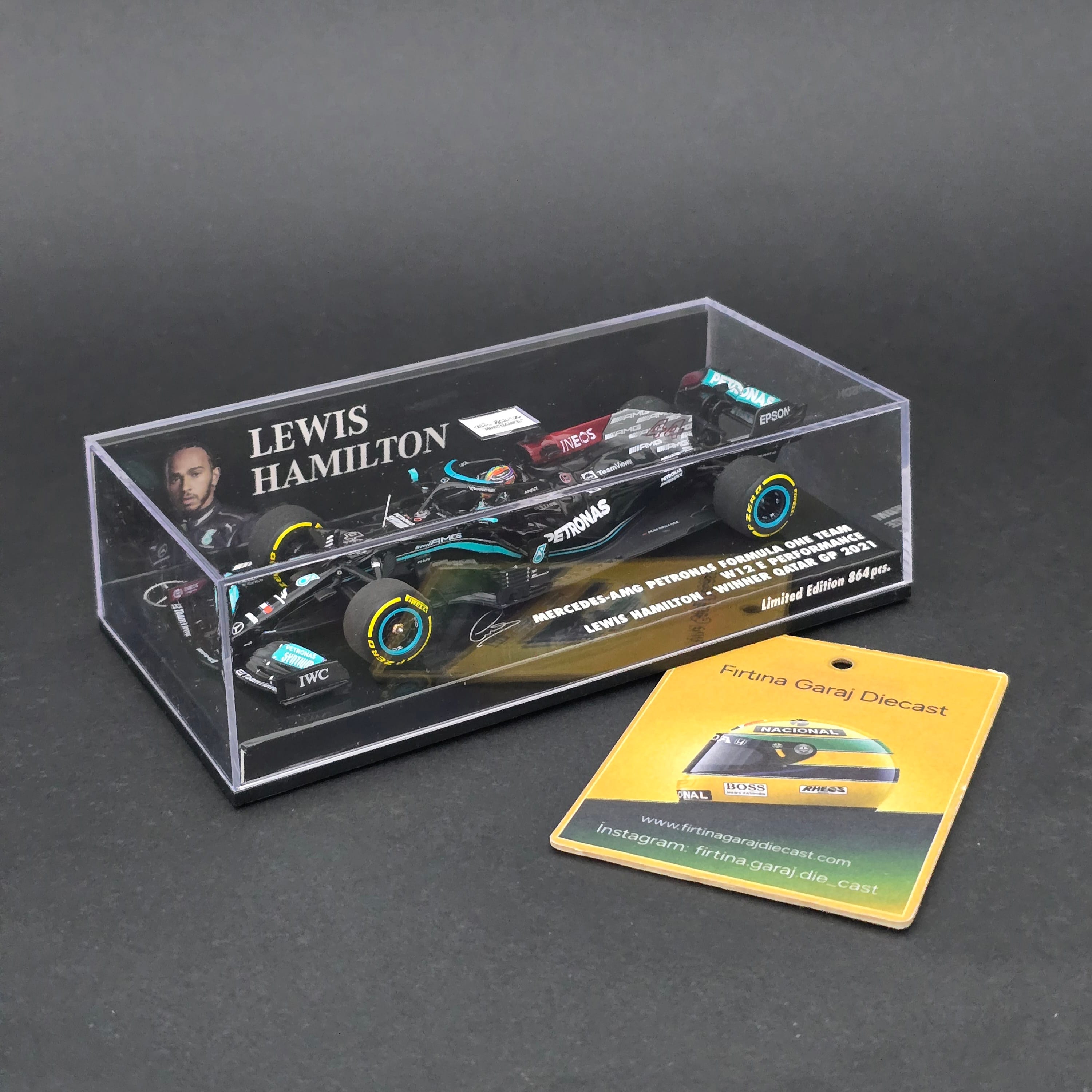 1:43 Mercedes AMG W12 Lewis Hamilton 2021 Qatar GP Kazanan 
