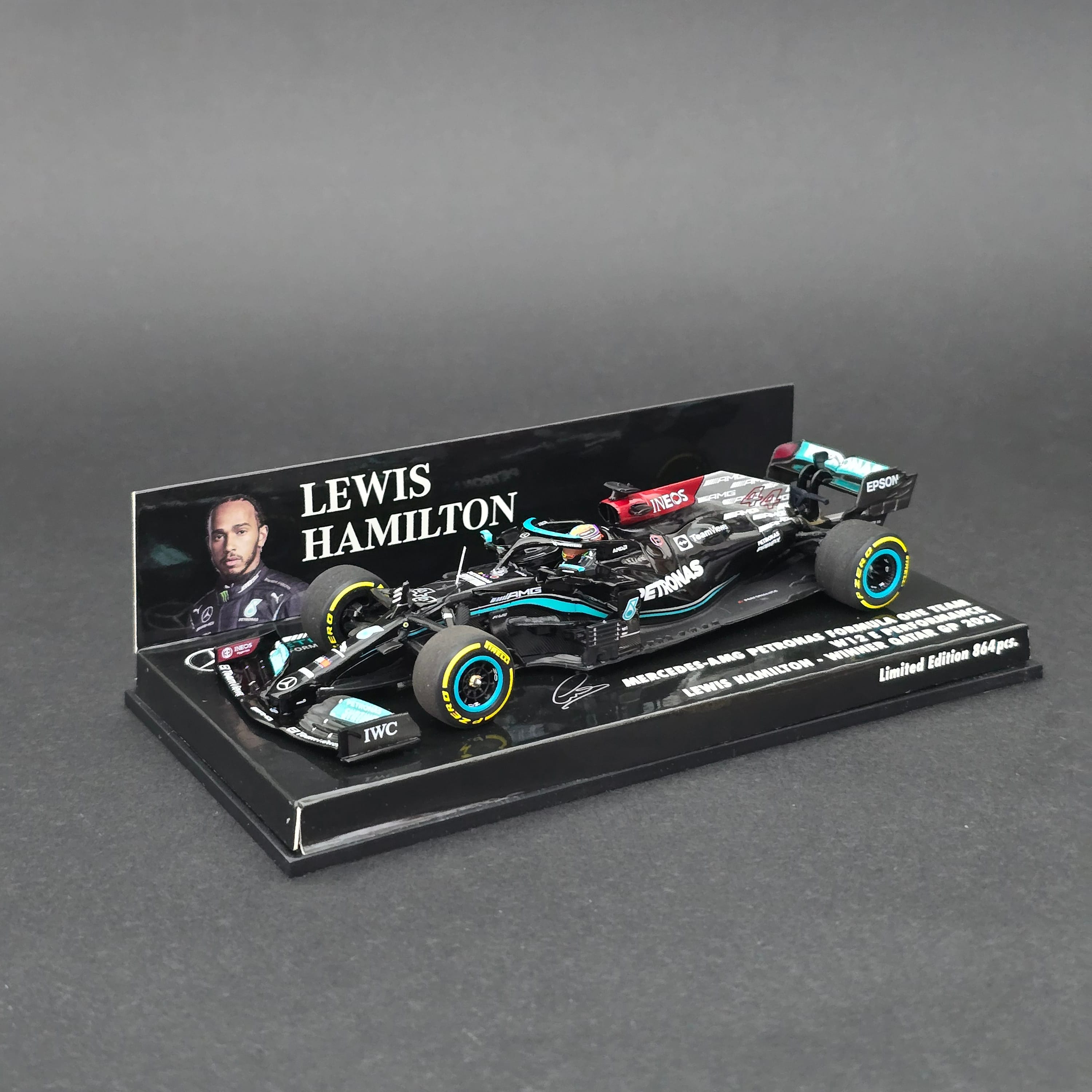 1:43 Mercedes AMG W12 Lewis Hamilton 2021 Qatar GP Kazanan 