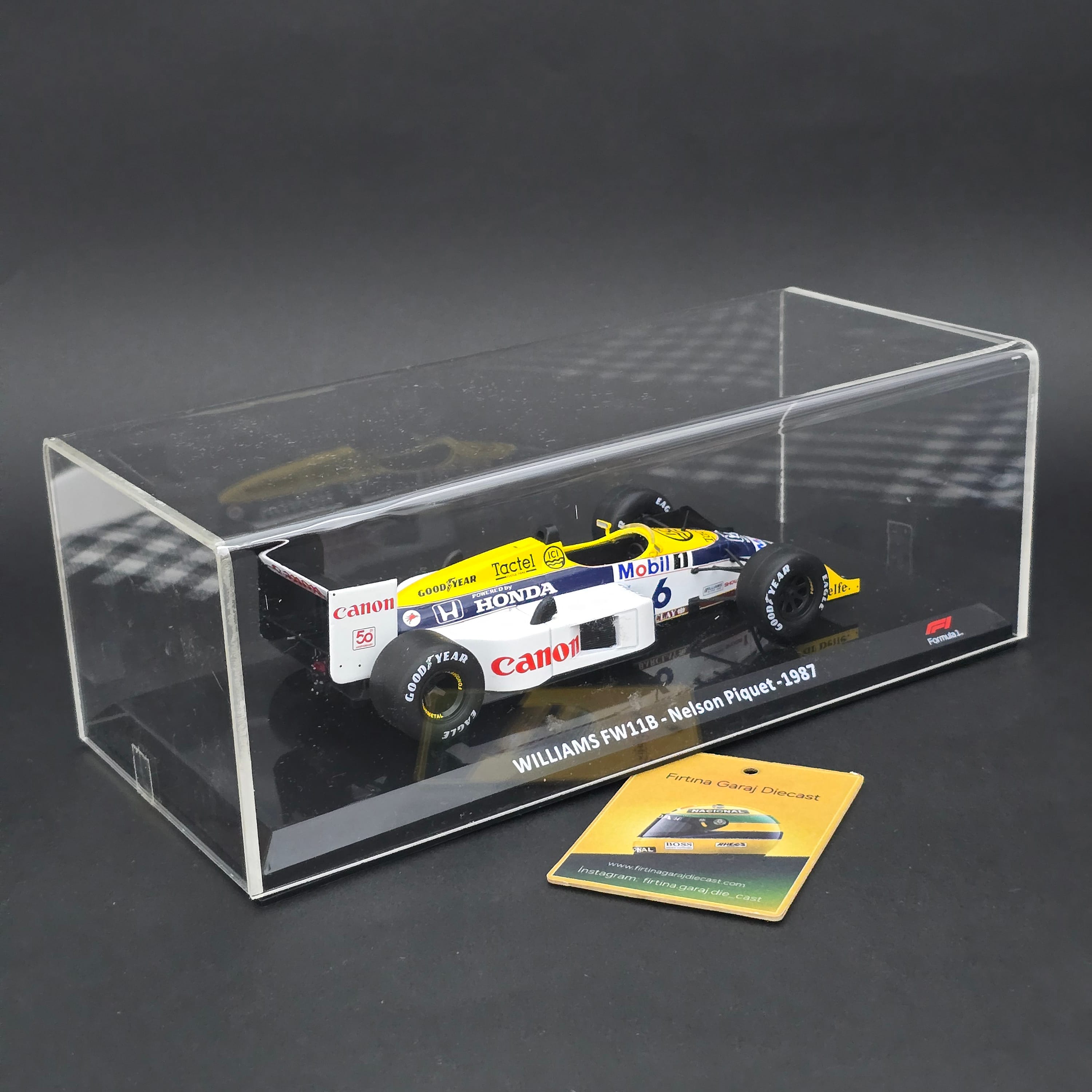 1:24 Williams Honda FW11B Nelson Piquet 1987 Formula1 Dünya Şampiyonu 