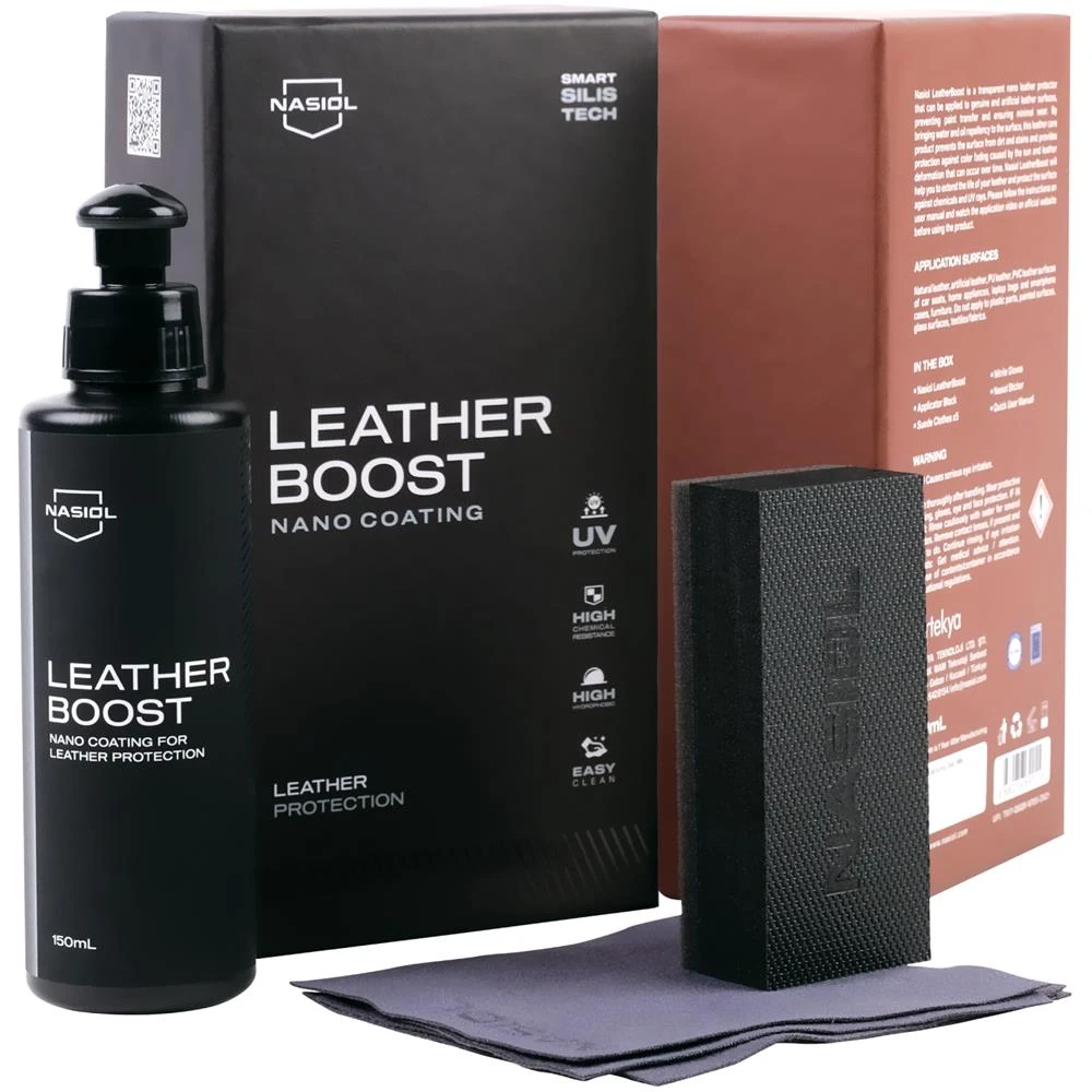 Nasiol Leatherboost Araç,Ev,Ofis Deri Yüzeyler için Nano Kaplama-Deri Bakımı-1 Yıl Dayanım-150ml