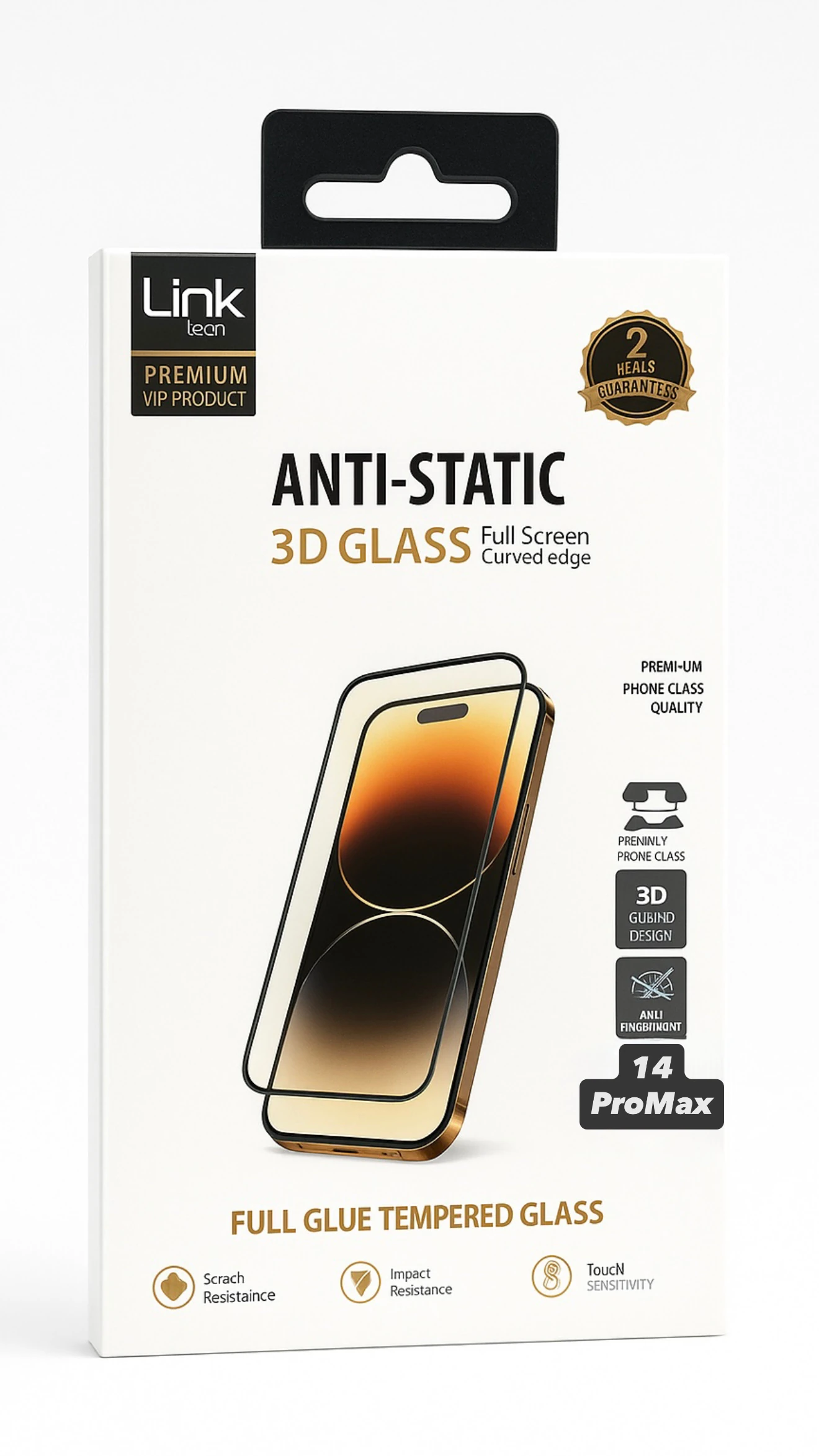 iPHONE 14 PROMAX 3D ANTI-STATIC EKRAN KORUYUCU