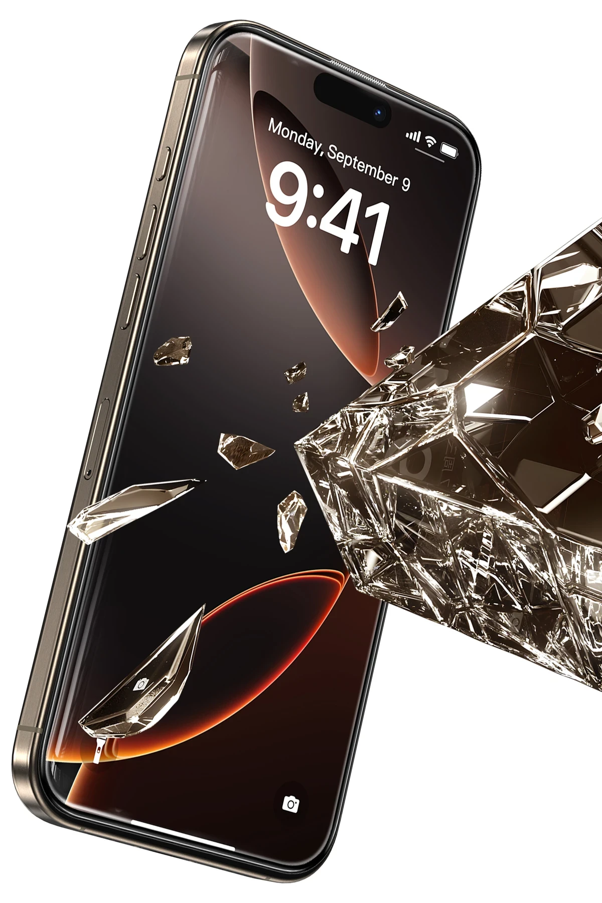 Keephone iPhone 16 Pro Max UltraCurve HD 3D Cam Ekran Koruyucu - Siyah