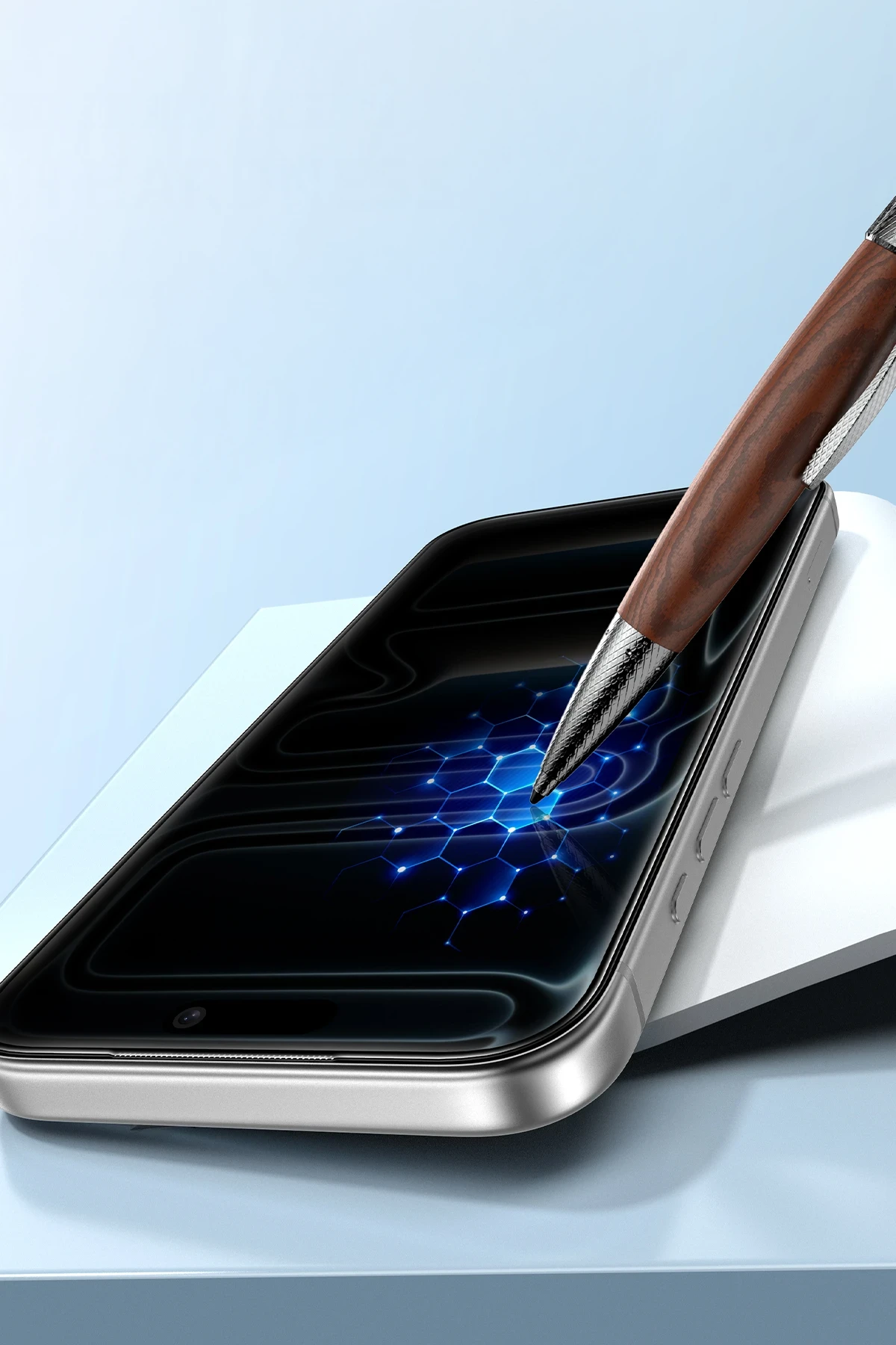 Keephone Apple iPhone 16 Pro Max EasyFit Hayalet Cam Ekran Koruyucu - Siyah