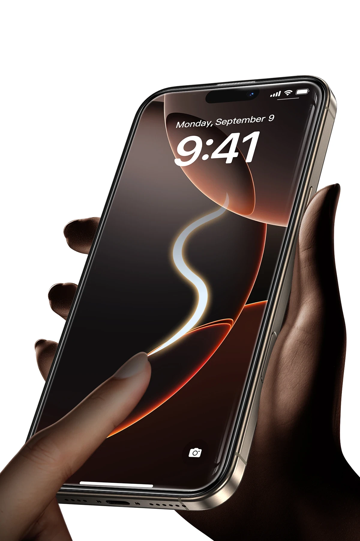 Keephone iPhone 16 Pro Max UltraCurve HD 3D Cam Ekran Koruyucu - Siyah