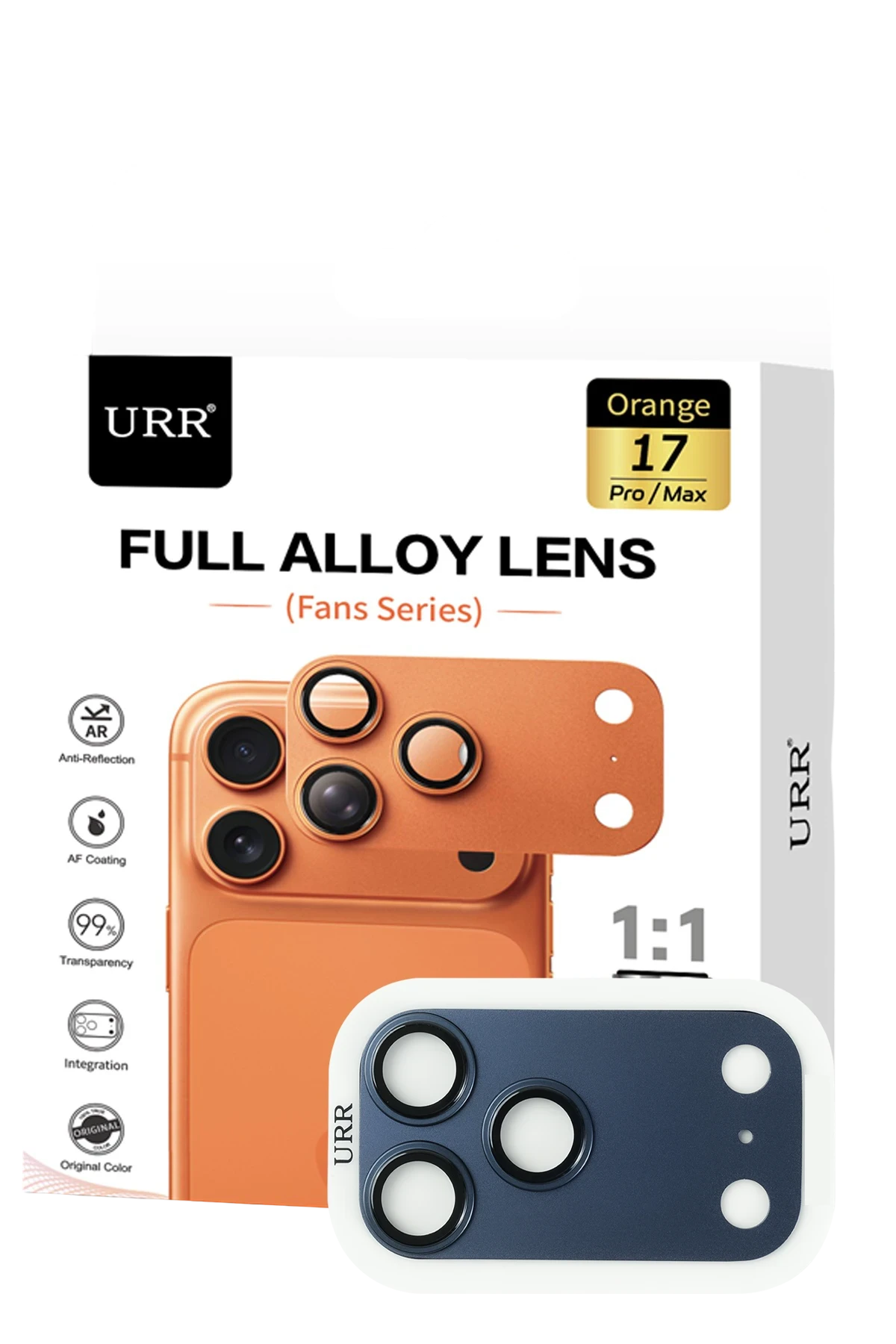URR Apple iPhone 17 Pro Max Fans Series Full Alloy Kamera Lens Koruyucu