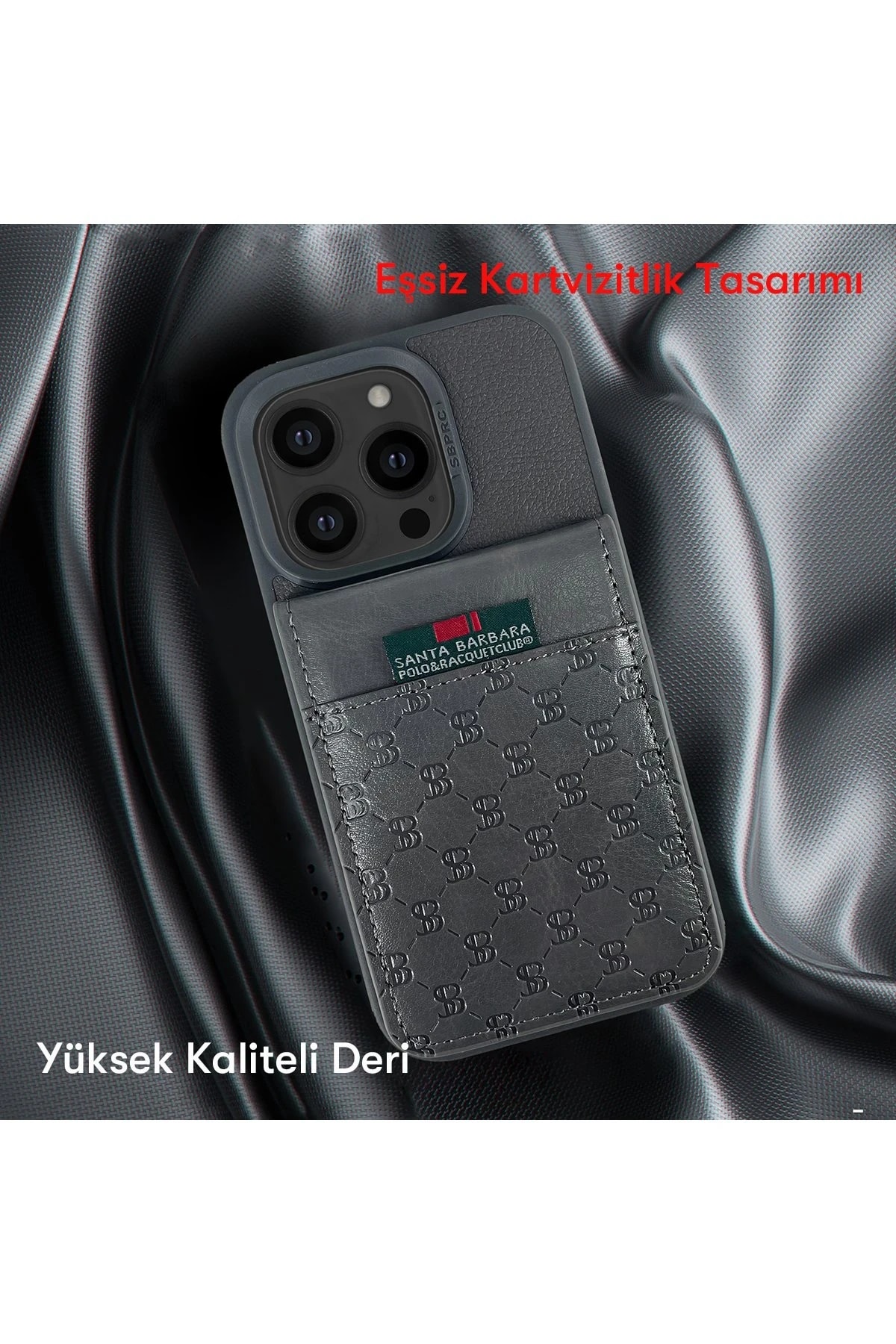 Santa Barbara Polo Racquet Club iPhone 13 Pro Max Hulda Kartvizitli Kapak