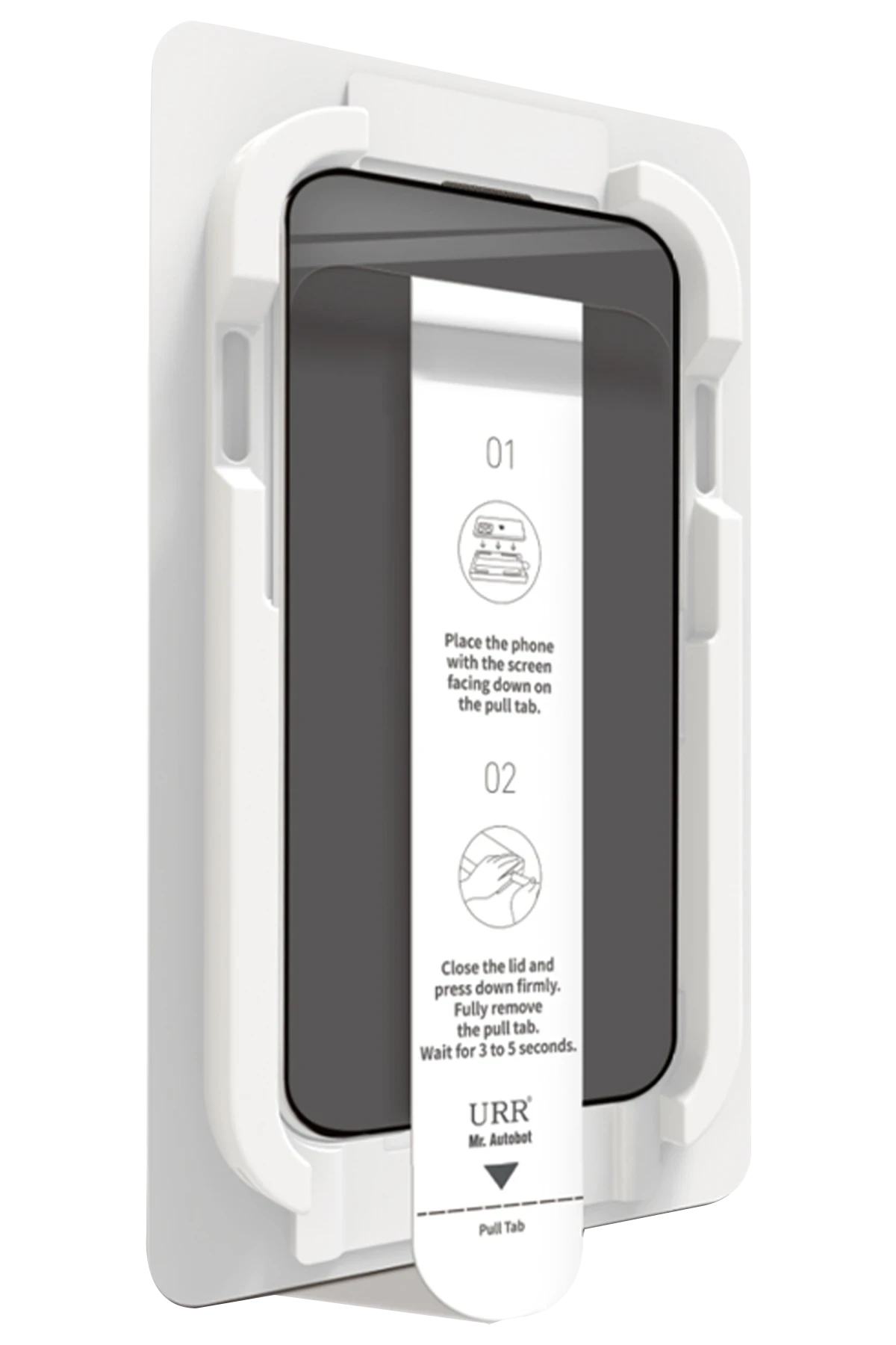 URR Apple iPhone 17 Pro Max Aligner+ Hayalet Cam Ekran Koruyucu - Siyah