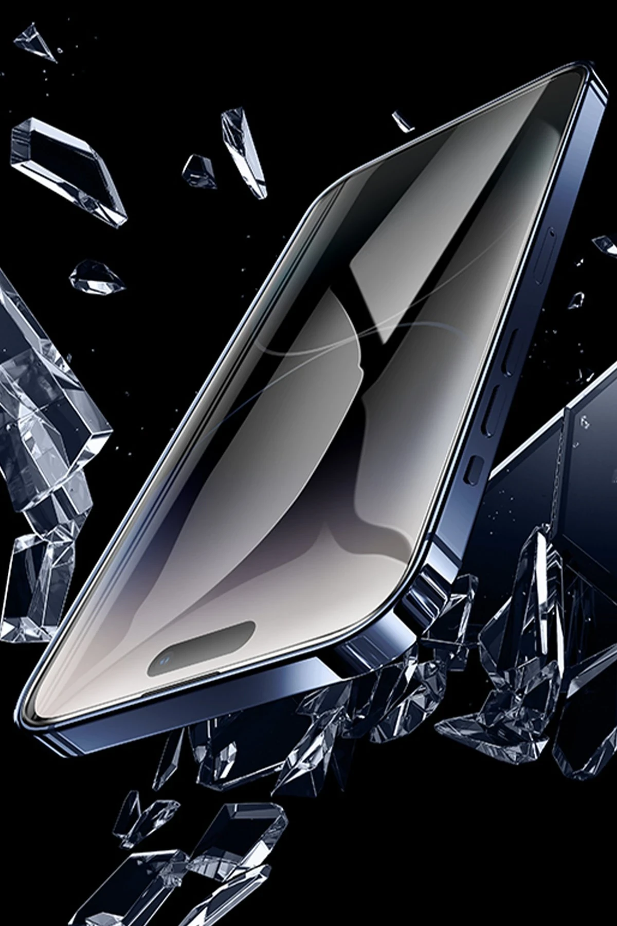 Hoco. iPhone 14 Pro Max 9D Dustproof Hayalet Cam Ekran Koruyucu - Siyah