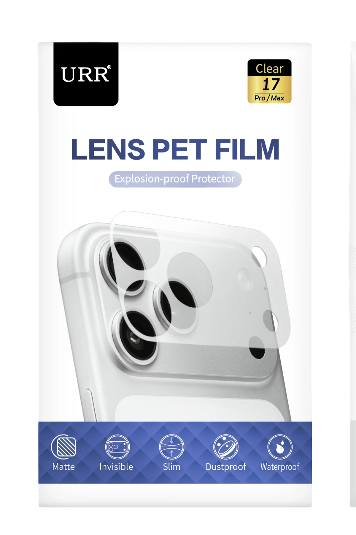 URR Apple iPhone 17 Pro Max Kamera Lens Pet Film - Şeffaf