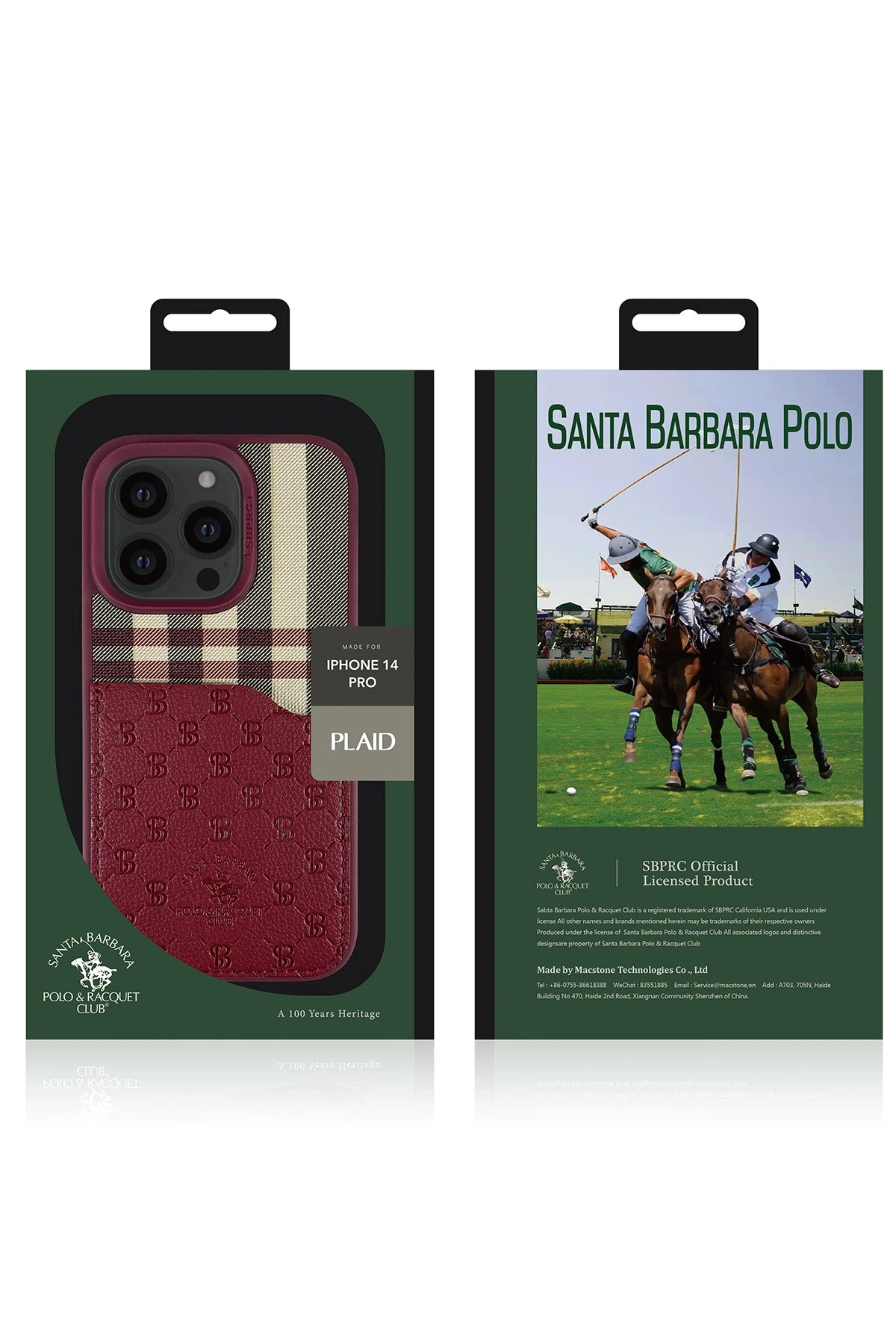 Santa Barbara Polo Racquet Club iPhone 13 Pro Plaid Kartvizitli Kapak