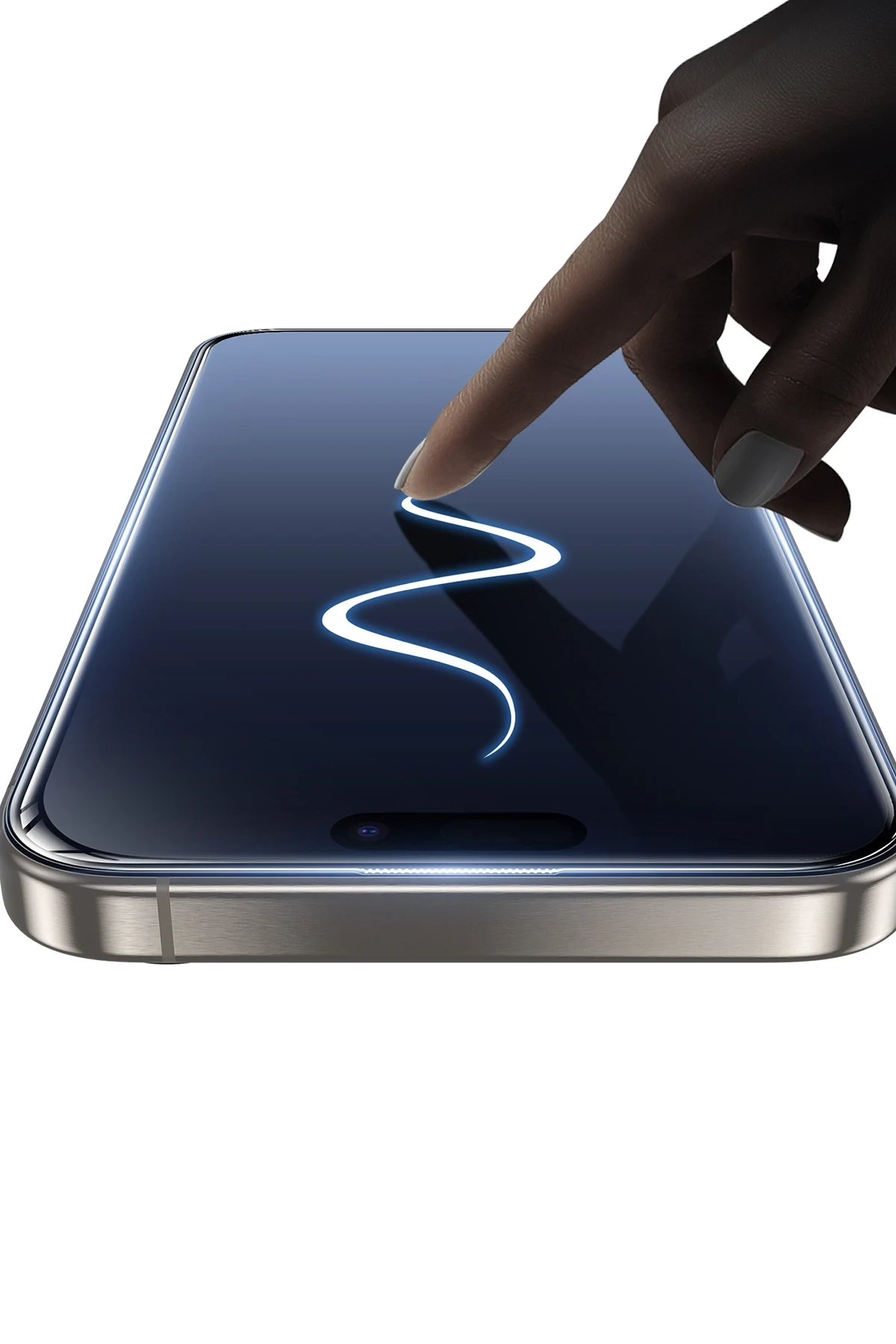 Keephone iPhone 15 Pro Max UltraCurve HD 3D Cam Ekran Koruyucu - Siyah