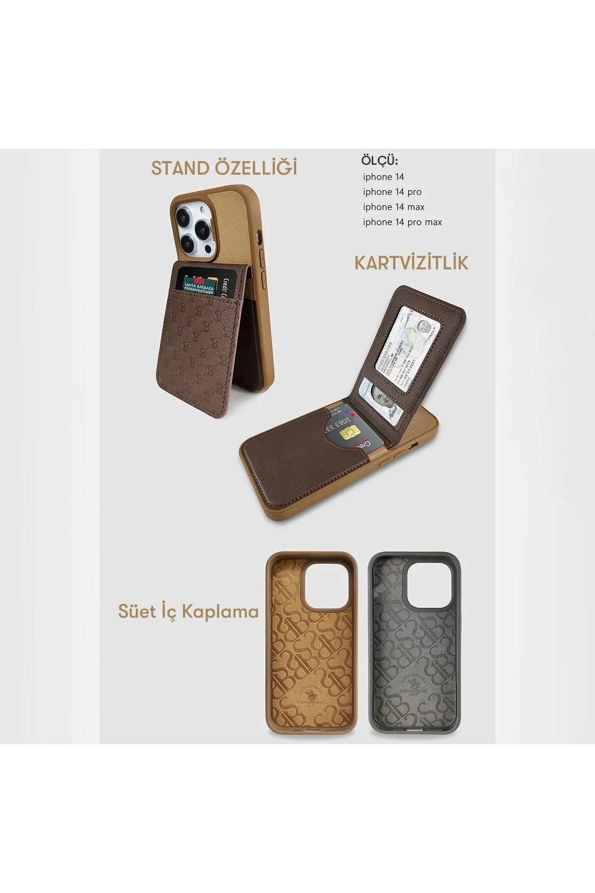 Santa Barbara Polo Racquet Club iPhone 13 Pro Hulda Kartvizitli Kapak