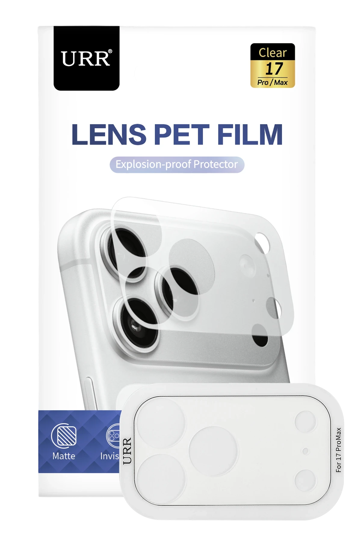 URR Apple iPhone 17 Pro Kamera Lens Pet Film - Şeffaf