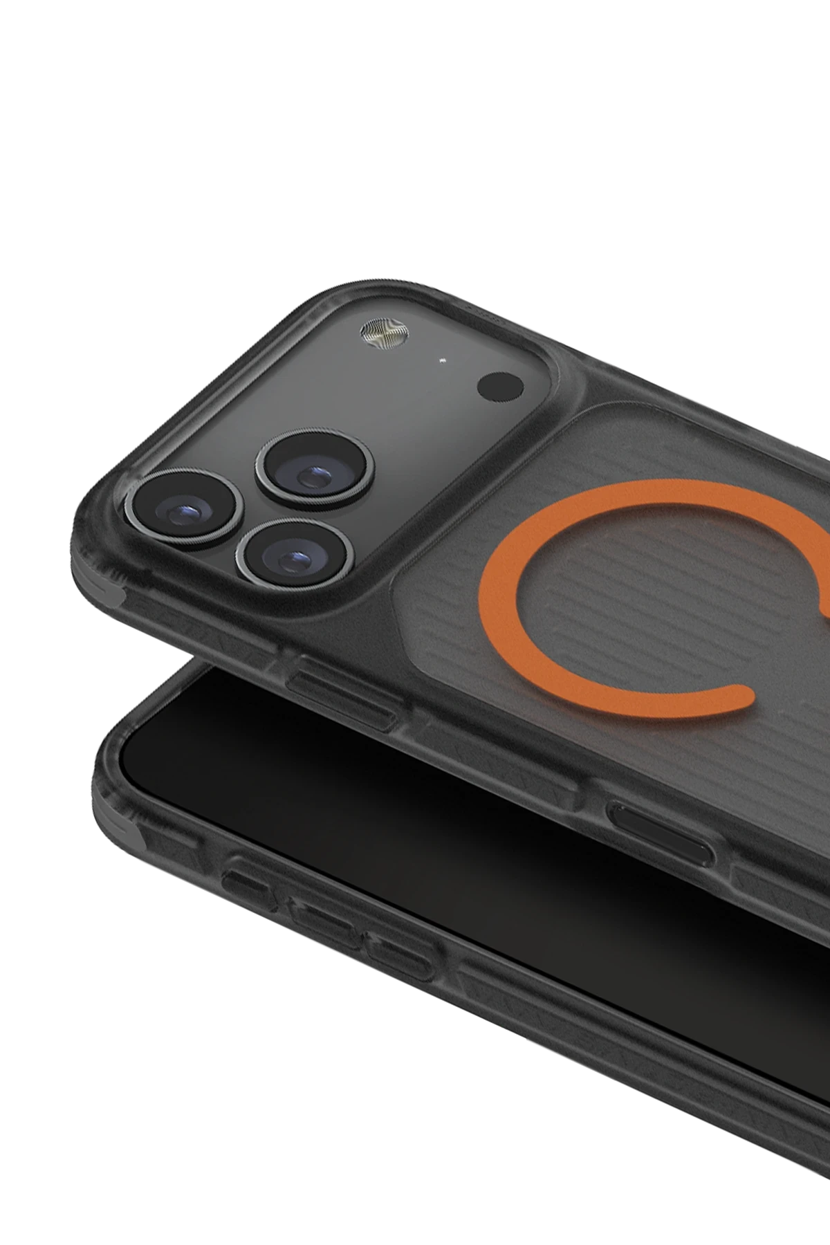 Uniq iPhone 17 Pro Max Combat Active Magsafe Kapak - Siyah-Turuncu