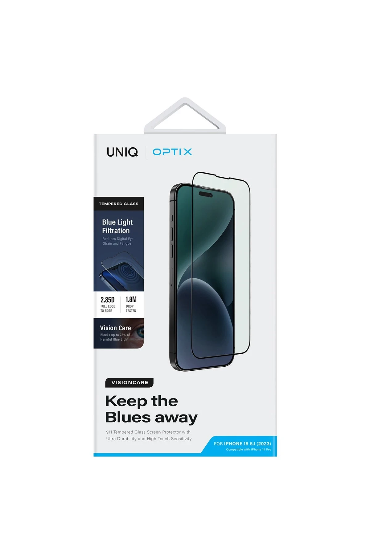  Uniq iPhone 15 Pro Max Optix Vision Care Cam Ekran Koruyucu - Siyah