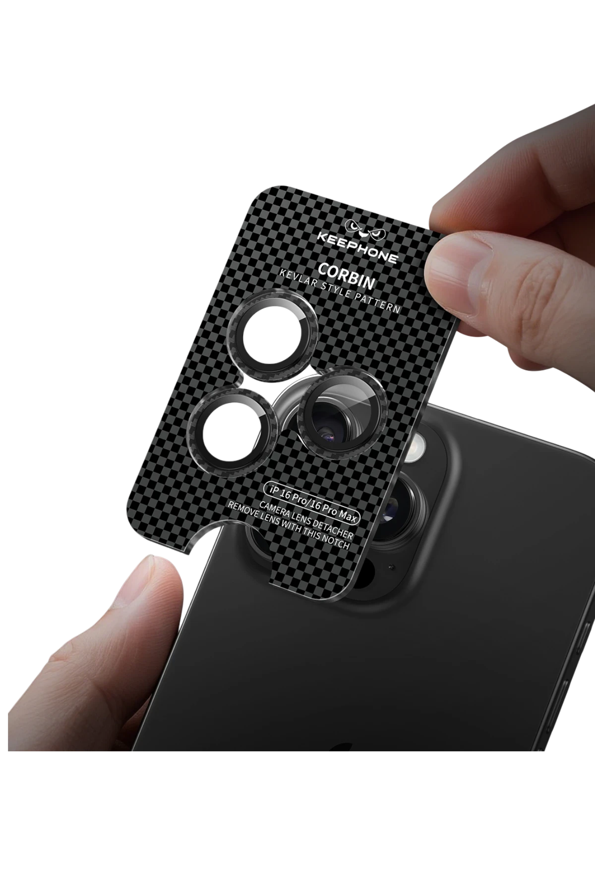 Keephone iPhone 16 Pro-16 Pro Max Corbin Kamera Lens - Siyah
