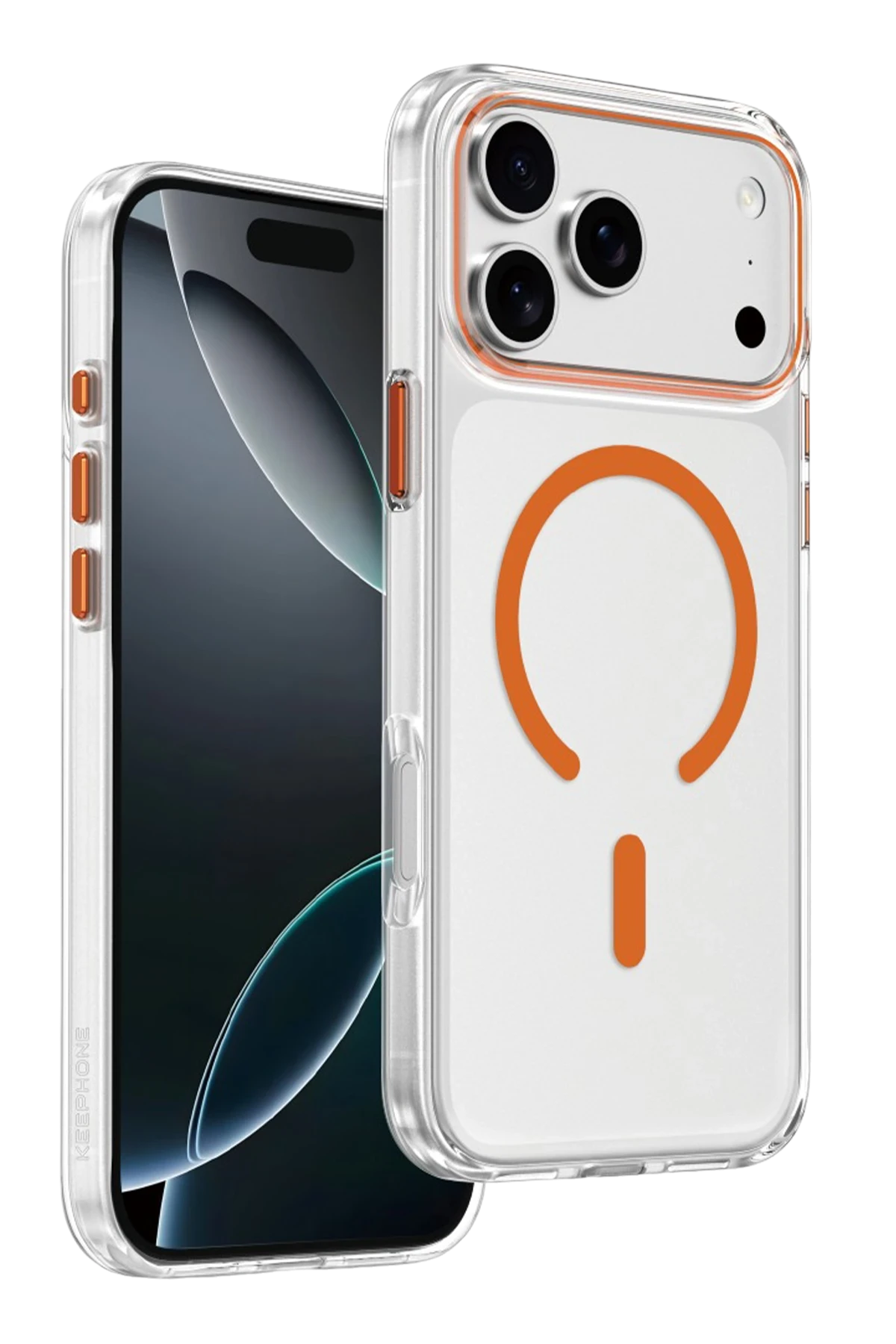 Keephone Apple iPhone 17 Pro Aurora Şeffaf Magsafe Kılıf