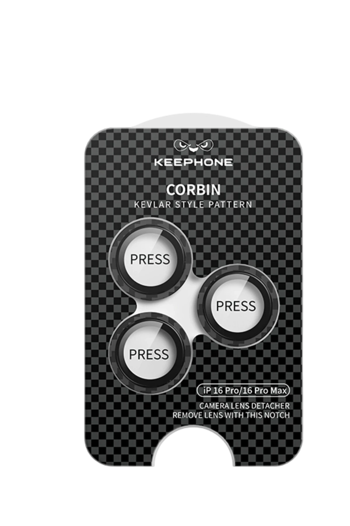 Keephone iPhone 16 Pro-16 Pro Max Corbin Kamera Lens - Siyah