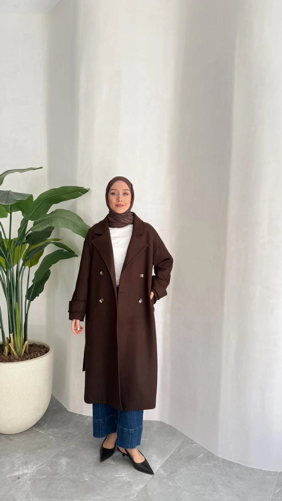 PREMİUM KAŞE KABAN (KAHVERENGİ)