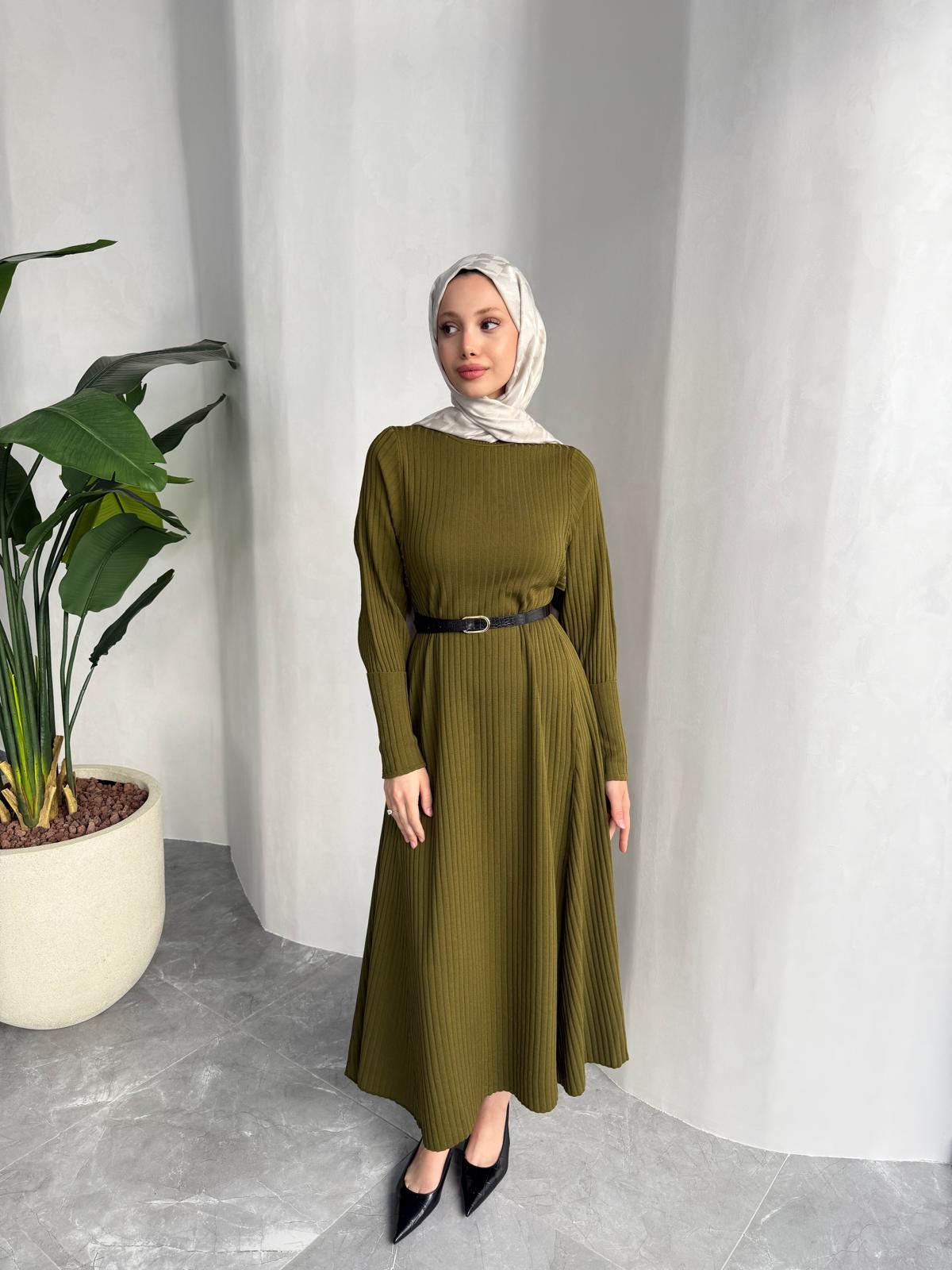 HOLLY MERSERİZE ELBİSE 