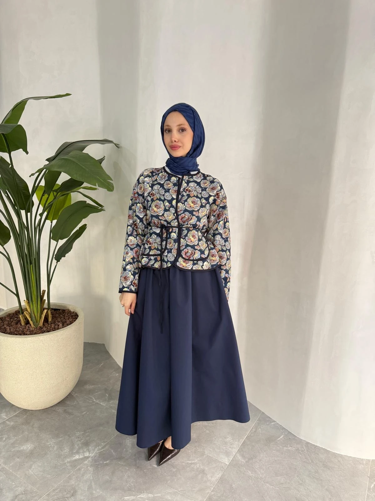 DESENLİ JAKAR CEKET