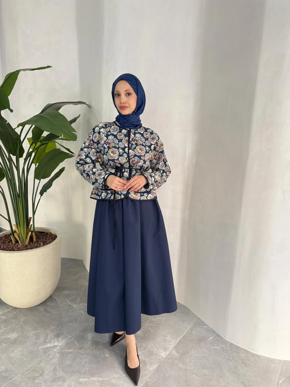 DESENLİ JAKAR CEKET