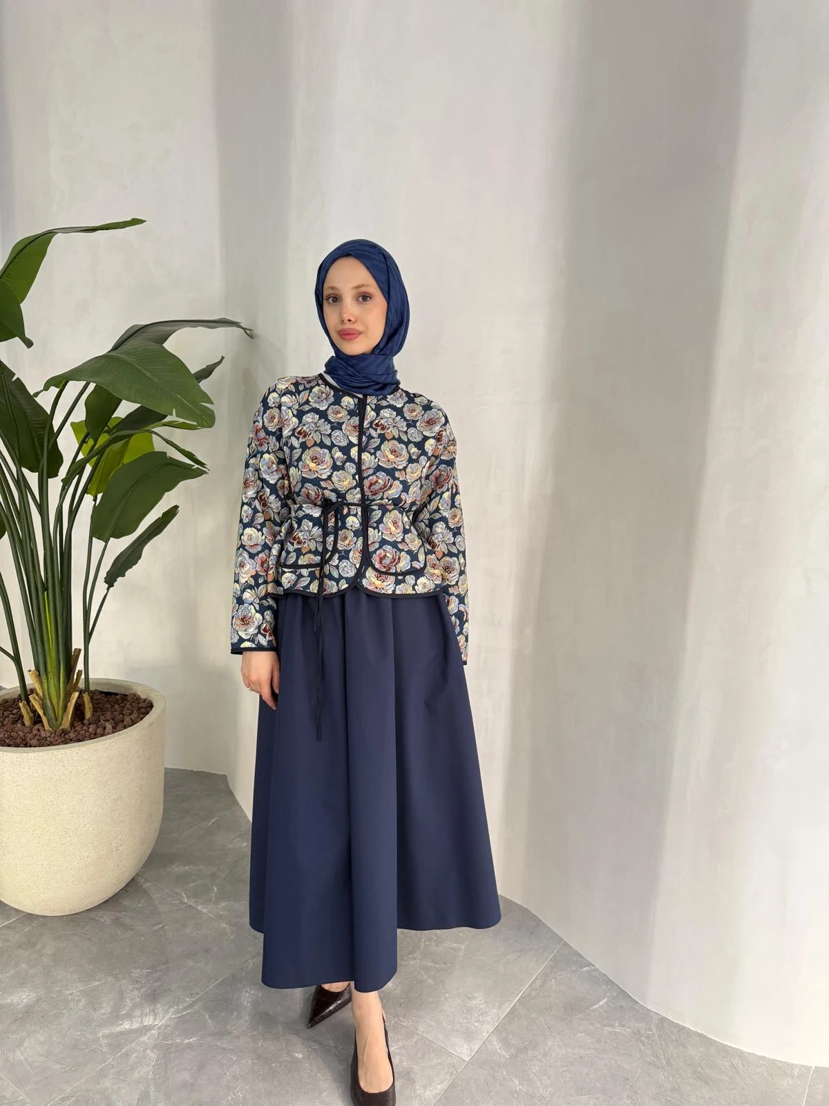 DESENLİ JAKAR CEKET