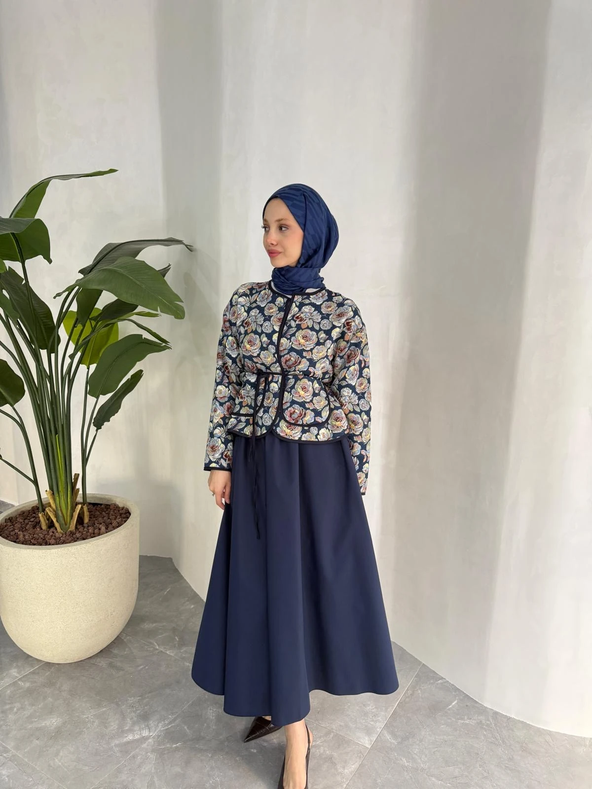 DESENLİ JAKAR CEKET