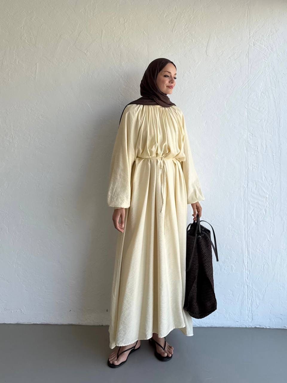 FİORE ELBİSE (BUTTER YELLOW)
