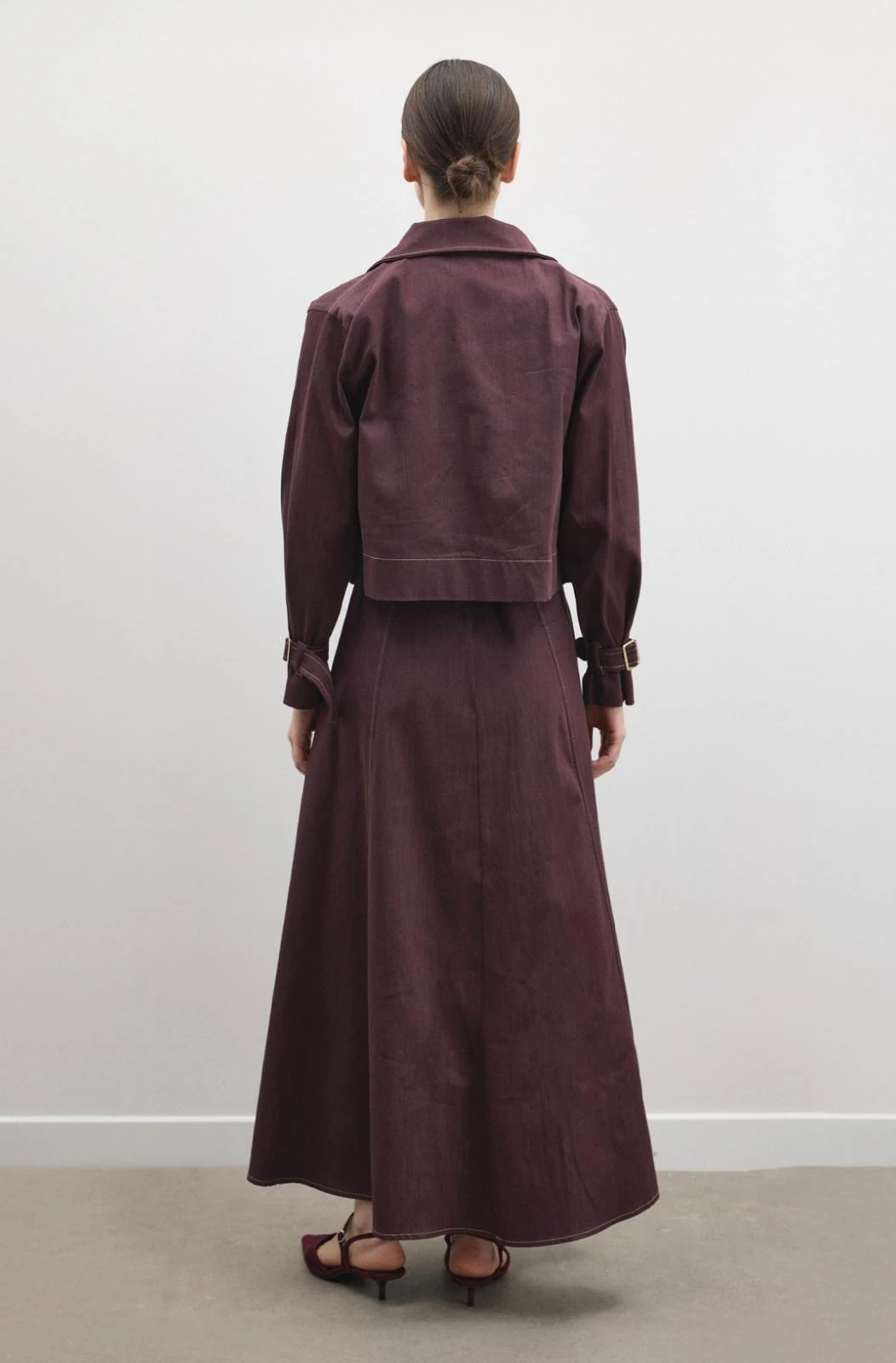 ARLEA KOT JİLE ELBİSE  (BORDO)