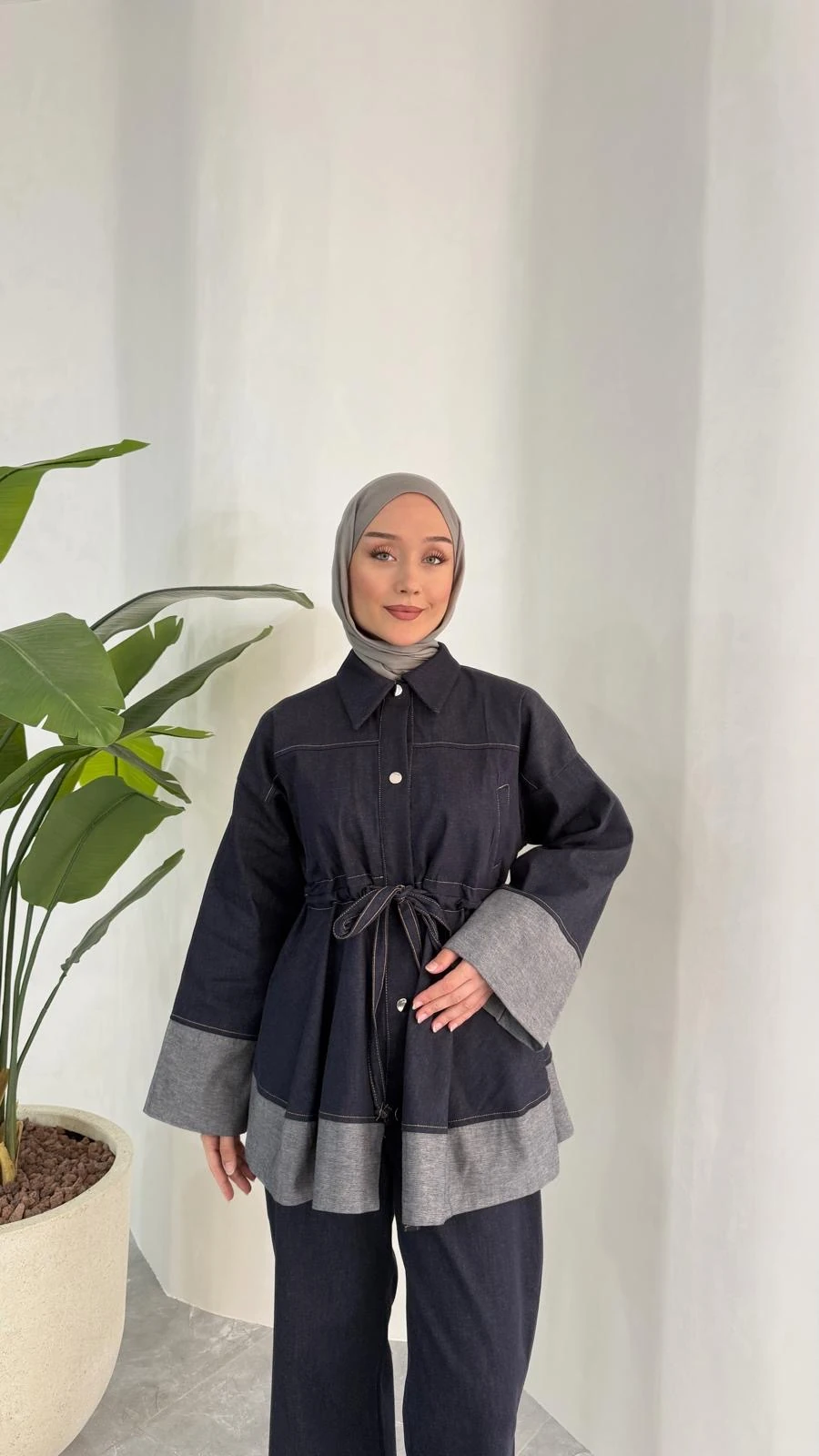 SAMY BELDEN BAĞLAMALI PANTOLON TAKIM (LACİVERT)