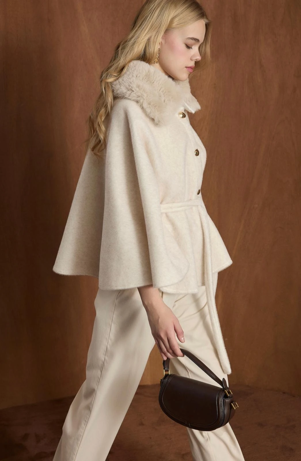 SUZANA YAKA KÜRKLÜ GOLD FOX PANÇO