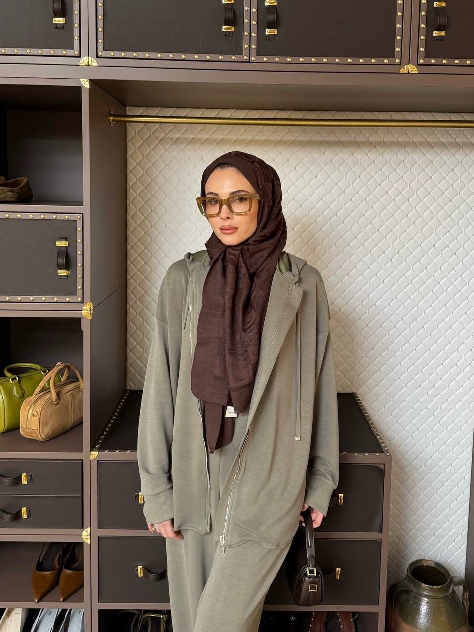 OYSHO KUMAŞ BASİC KAPÜŞONLU TAKIM (ÇAĞLA YEŞİLİ)