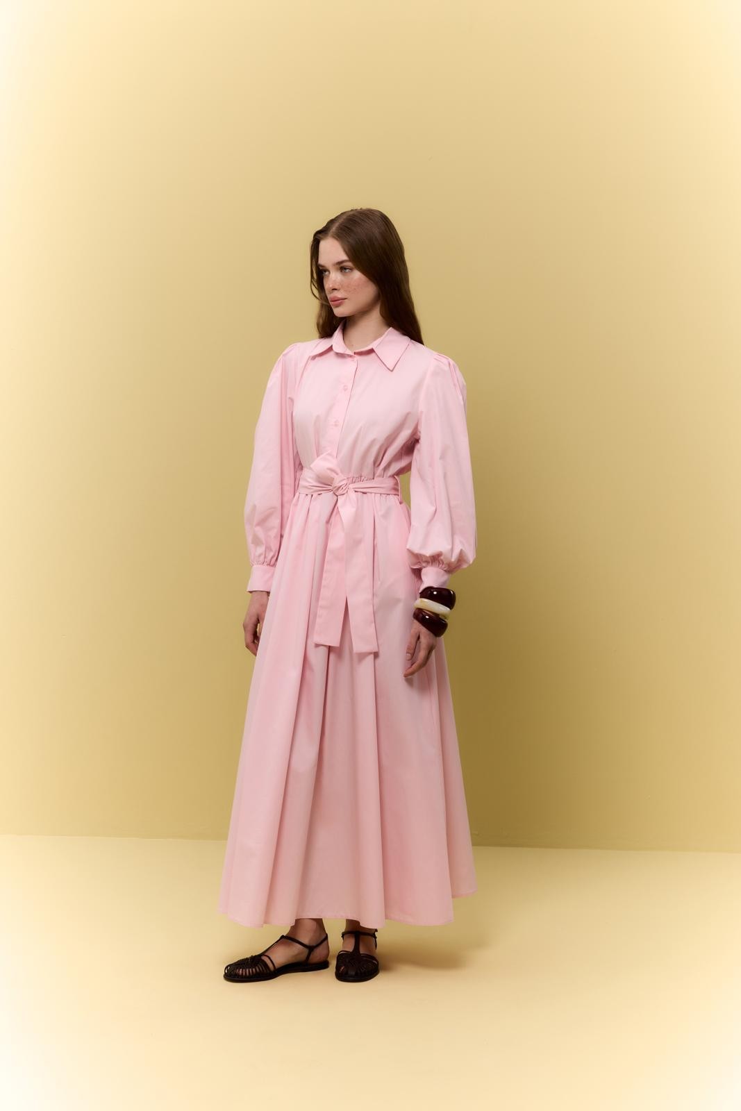 BALON KOL ELBİSE (PEMBE)