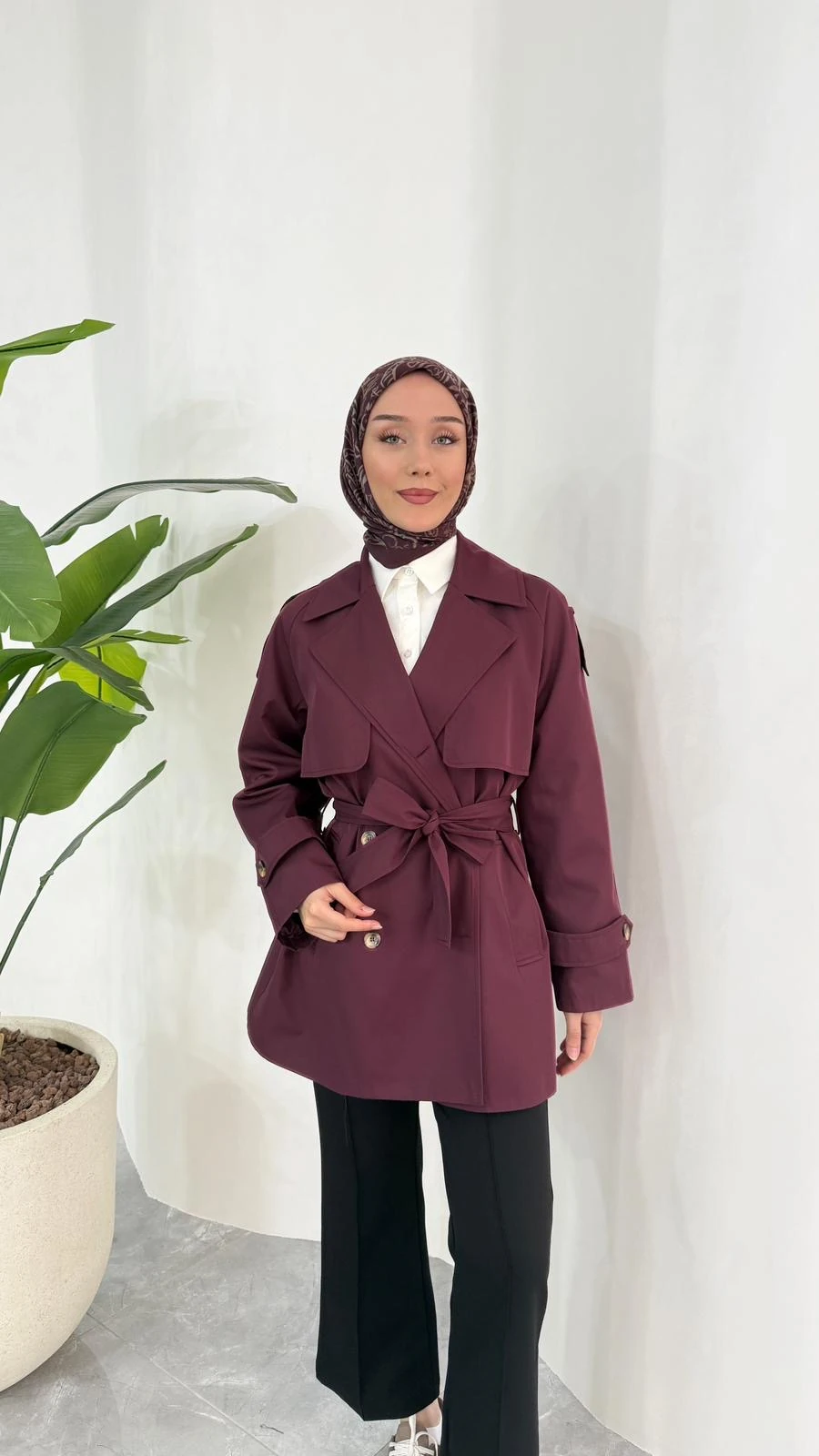 KISA COOL TRENÇKOT (BORDO)