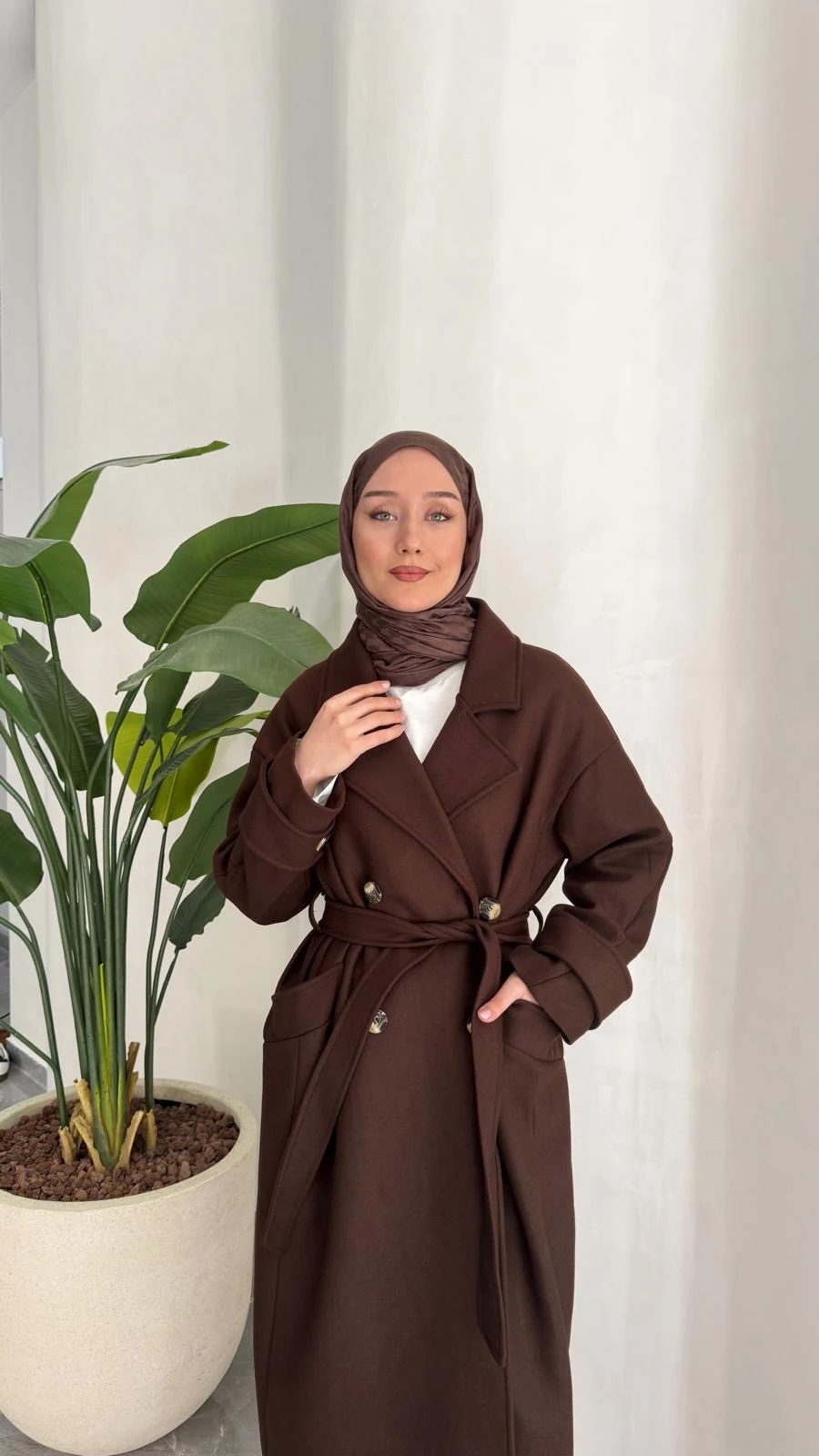 PREMİUM KAŞE KABAN (KAHVERENGİ)