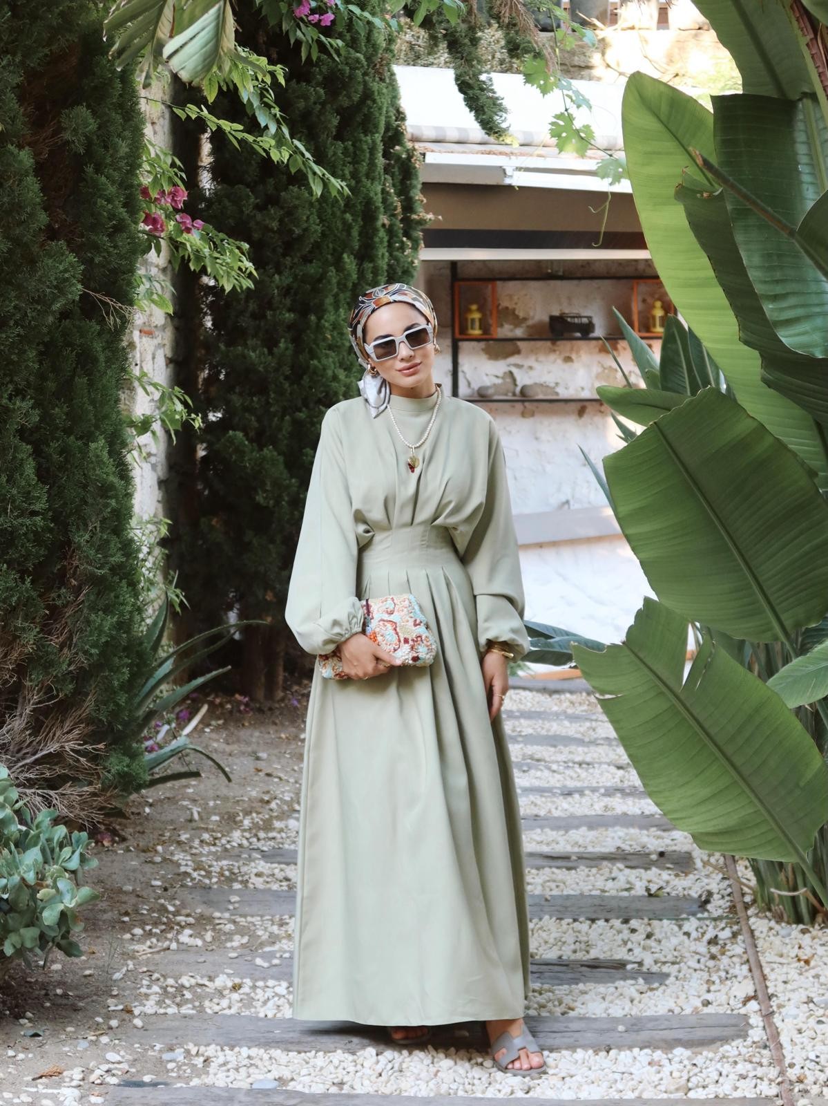 DİANA ELBİSE (MİNT YEŞİLİ)