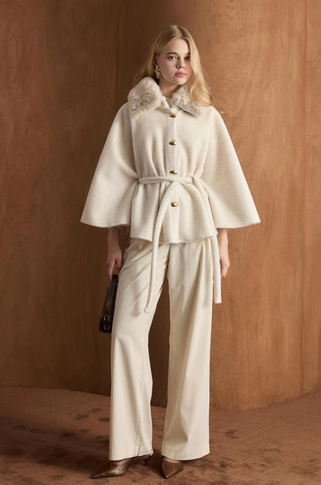 SUZANA YAKA KÜRKLÜ GOLD FOX PANÇO