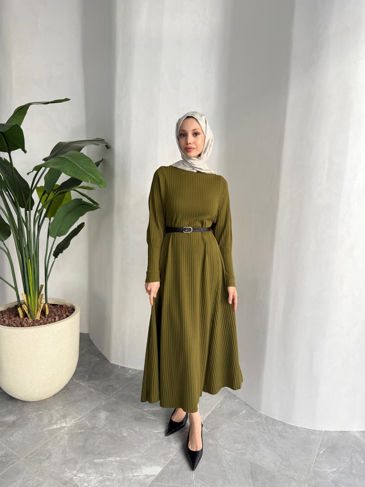HOLLY MERSERİZE ELBİSE 